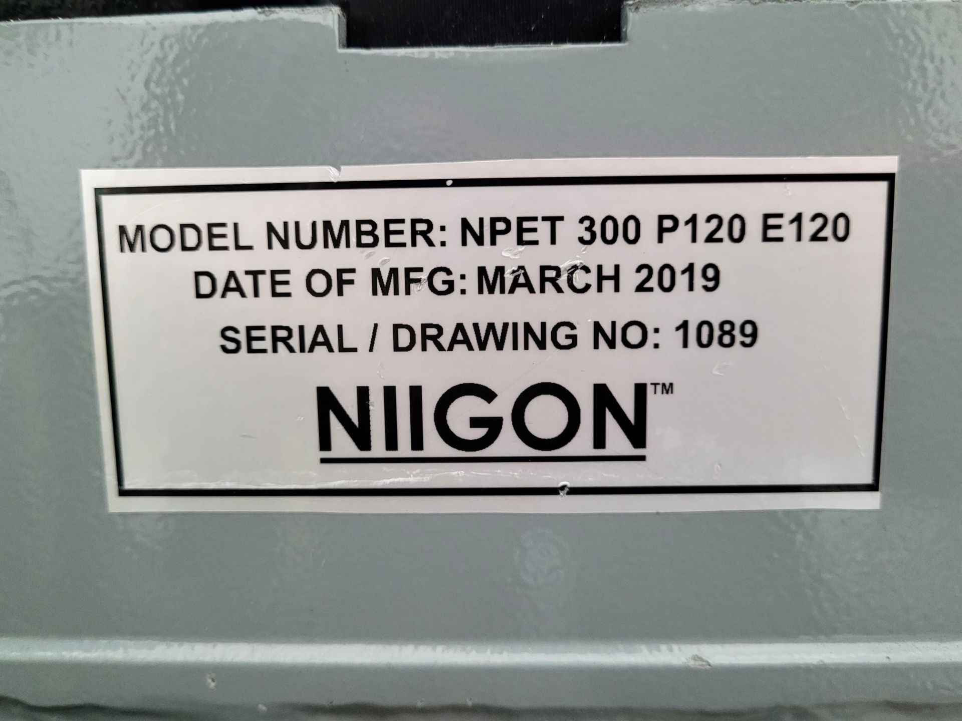 2019 NIIGON NPET 300 P120 E120 LIGHTS OUT HORIZONTAL TO STAGE INJECTION MOLDING MACHINE, 337 TON - Image 13 of 37