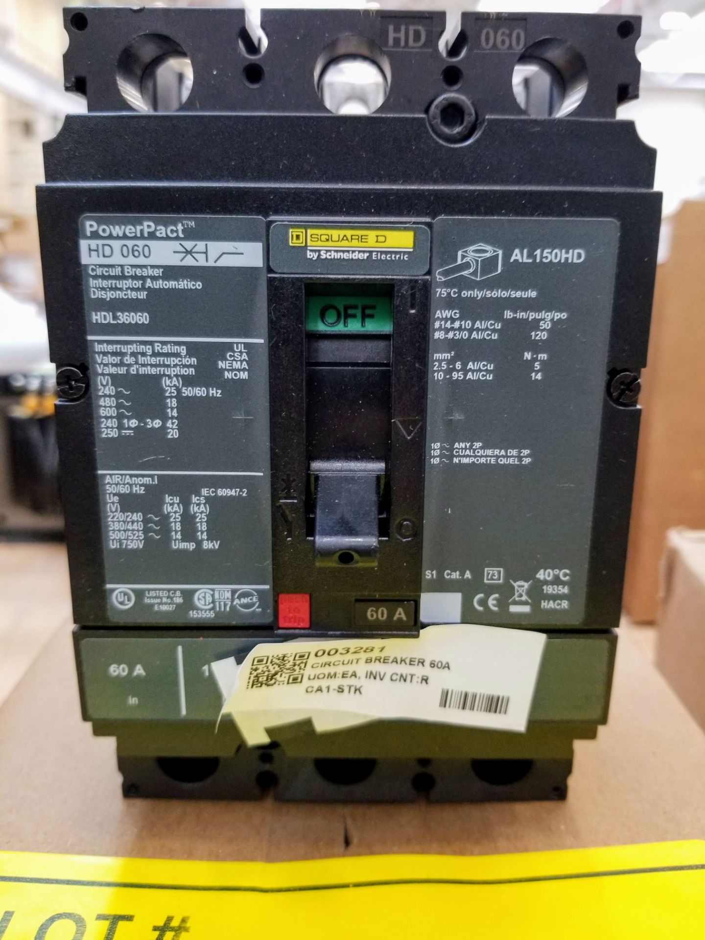 SQUARED - CIRCUIT BREAKER 60A - Image 2 of 2