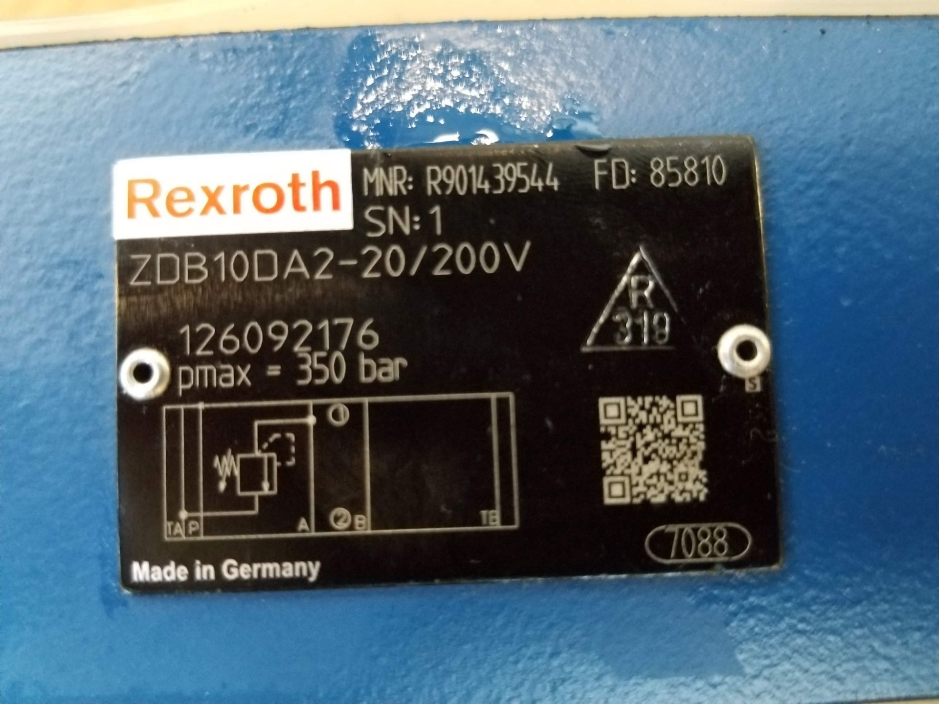 LOT - (1) BOSCH REXROTH CART. VALVE CONTROL COVER, NG25, SHUTTLE, (1) BOSCH REXROTH PRESSURE - Image 5 of 6