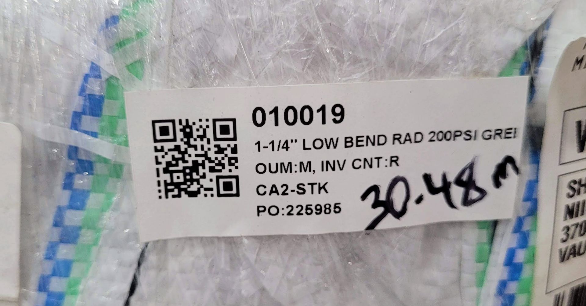 PARKER 1-1/4" LOW BEND RAD 200PSI GREEN LABEL HOSE (200') - Image 3 of 3