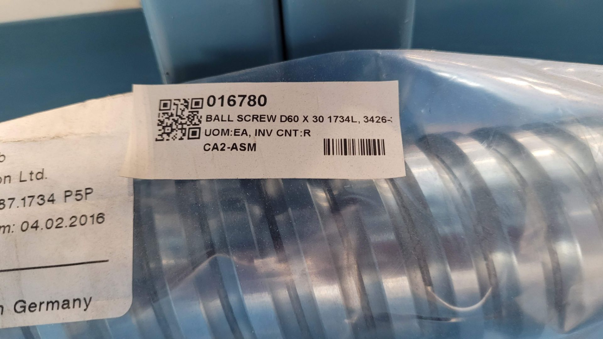 BALL SCREW D60 X 30 1734L, 3426-30.60.9.8 - Image 2 of 2