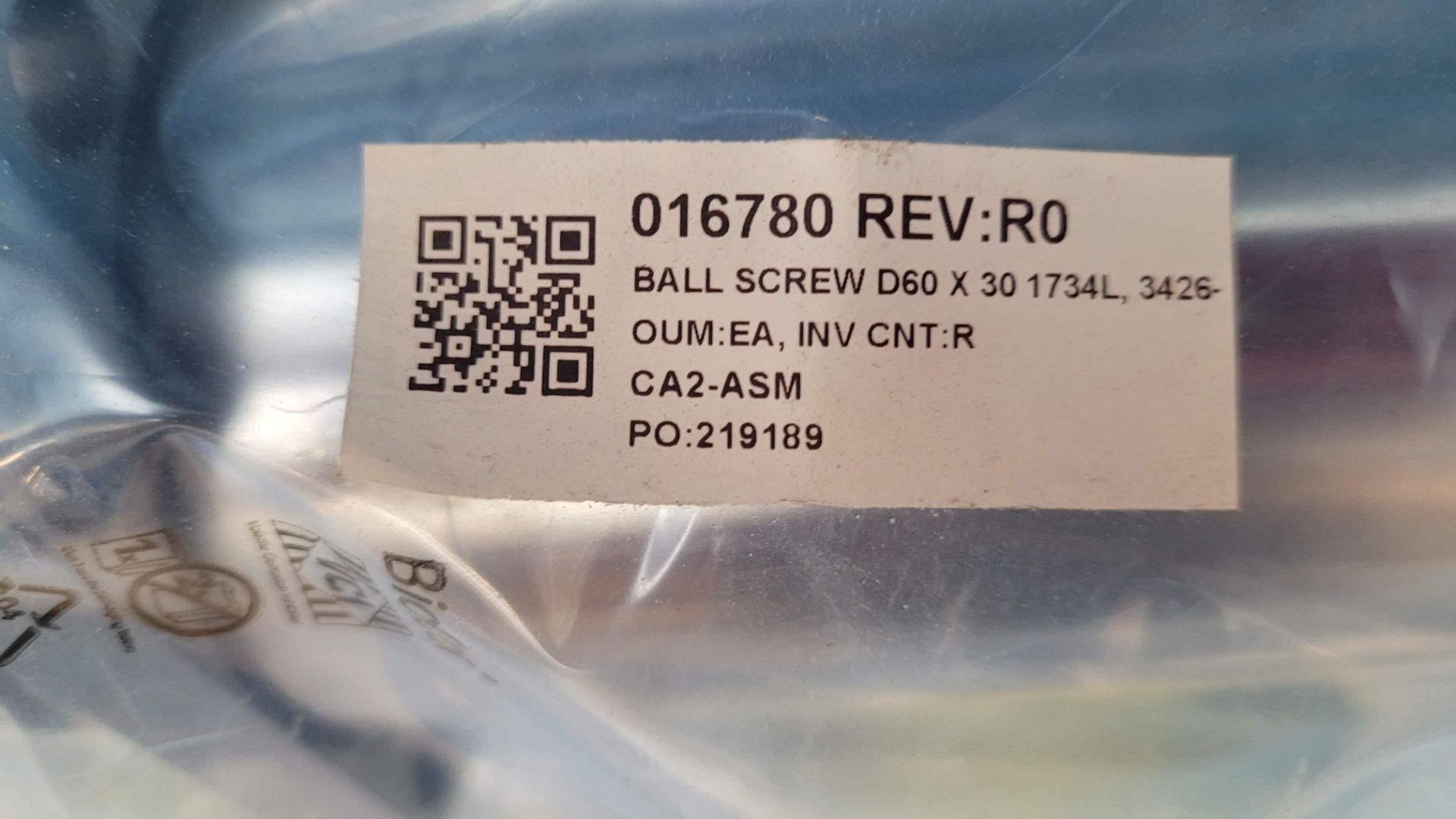 LOT - (5) BALL SCREW D60 X 30 1734L, 3426-30.60.9.8 - Image 2 of 2