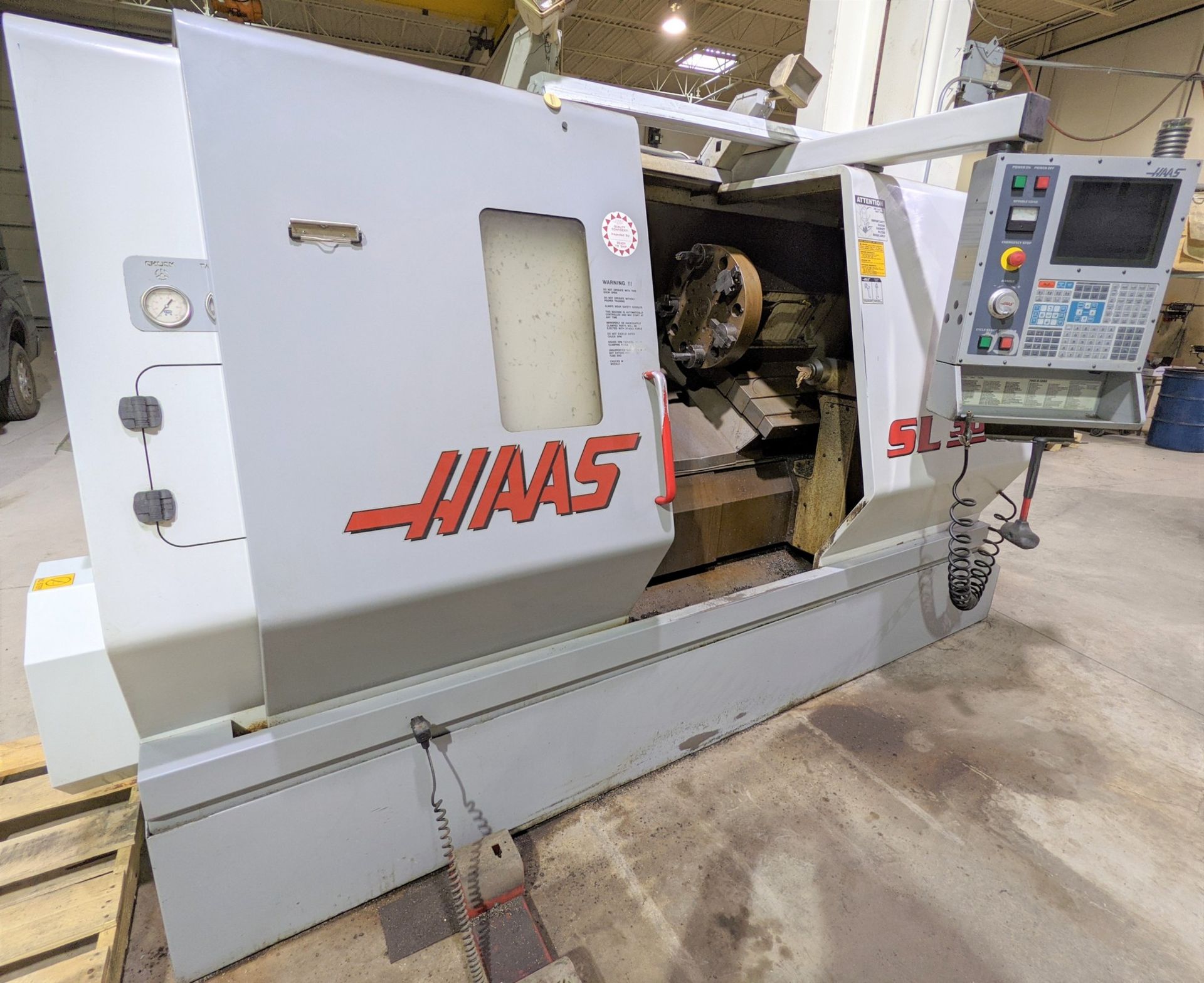 2002 HAAS SL-30T CNC LATHE, S/N 64801, CNC CONTROL, 10” 3-JAW CHUCK, TOOL PRESETTER, 12-STATION - Image 3 of 20