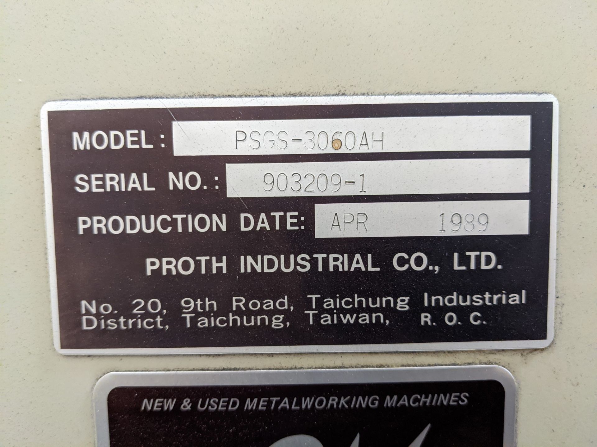 PROTH PSGS-3060AH SURFACE GRINDER, S/N 903209-1, 12” X 24” MAGNETIC CHUCK - Image 9 of 11