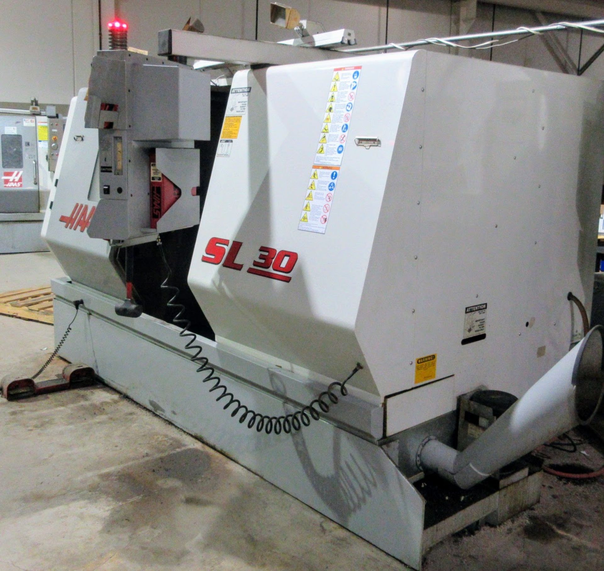 2002 HAAS SL-30T CNC LATHE, S/N 64801, CNC CONTROL, 10” 3-JAW CHUCK, TOOL PRESETTER, 12-STATION - Image 14 of 20