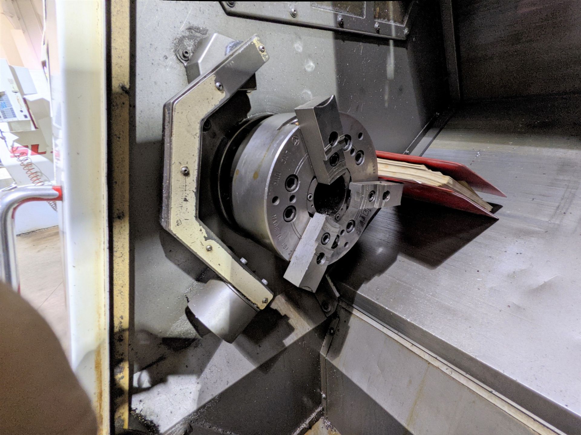 HAAS HL4 CNC LATHE, S/N 61664, CNC CONTROL, 10” 3-JAW CHUCK, TOOL PRESETTER, 12-STATION TURRET, - Image 9 of 21