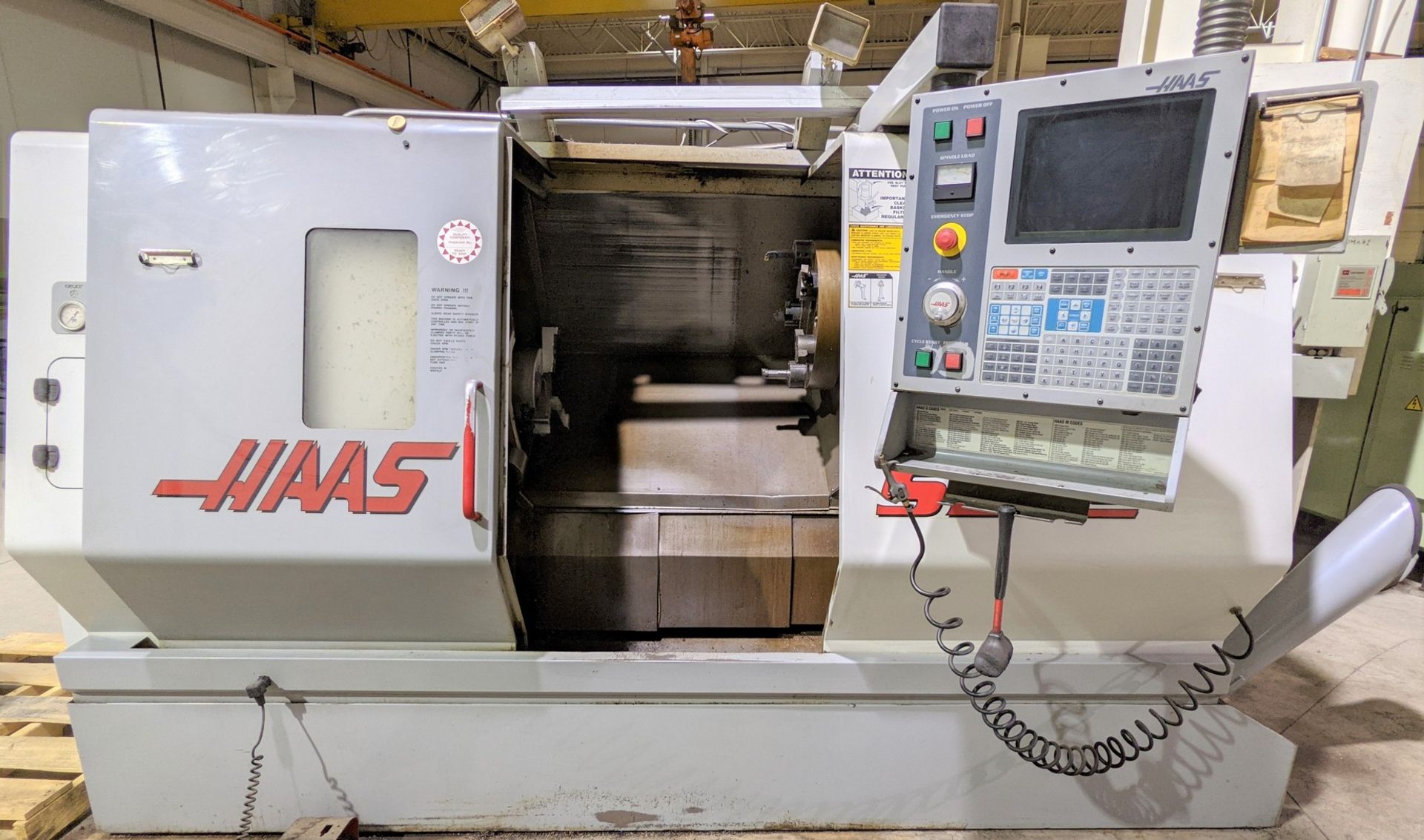 2002 HAAS SL-30T CNC LATHE, S/N 64801, CNC CONTROL, 10” 3-JAW CHUCK, TOOL PRESETTER, 12-STATION