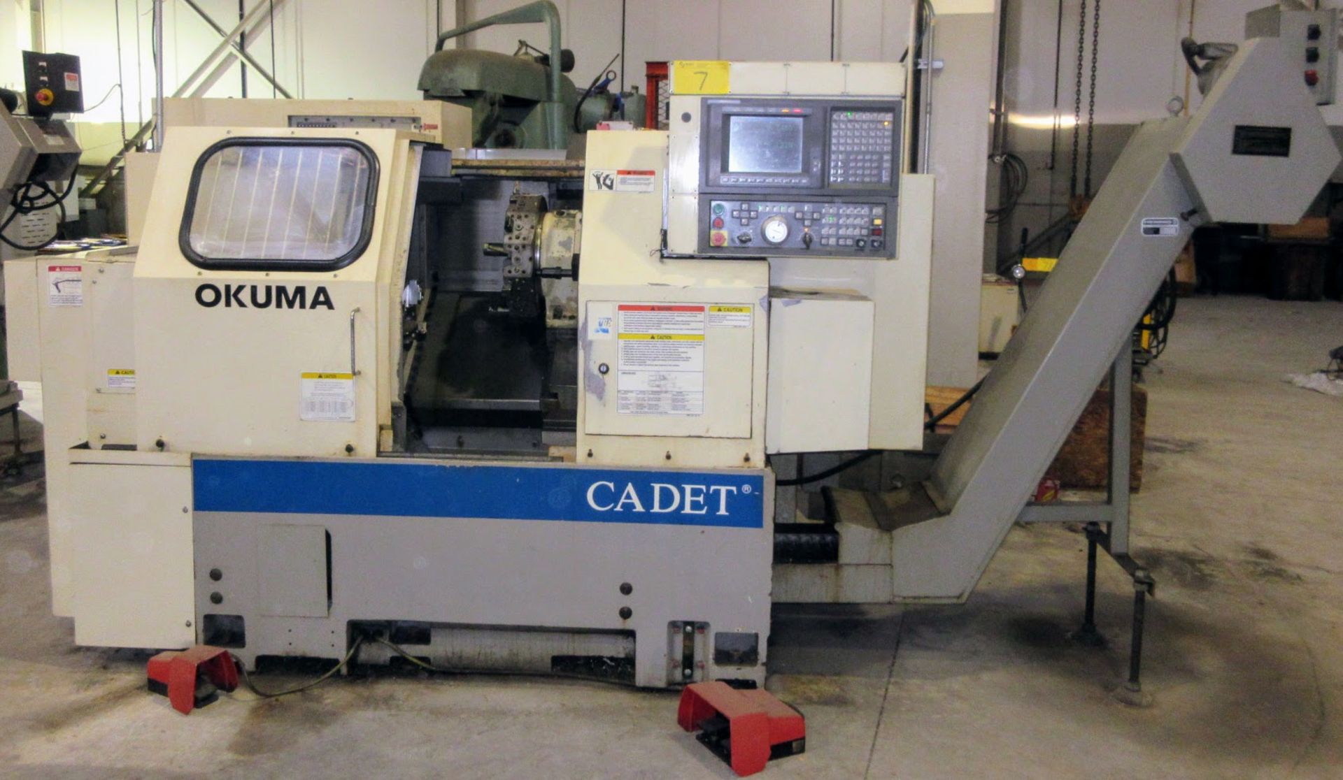 OKUMA CADET LNC8 CNC LATHE, S/N D976, OKUMA OSP700L CNC CONTROL, 9” 3-JAW CHUCK, 12-STATION - Image 2 of 22