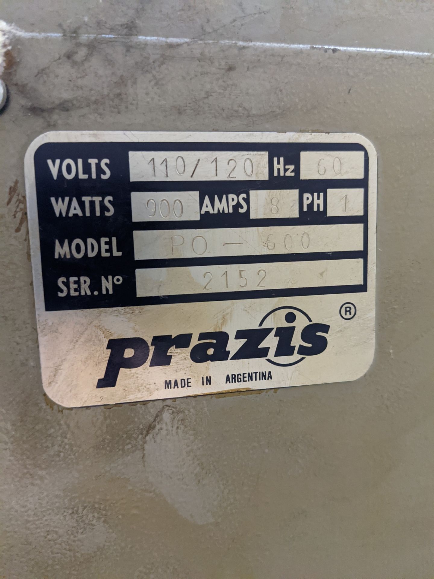 PRAZIS PO-600 OPTICAL COMPARATOR, METRONICS QUADRA-CHEK II 2-AXIS DRO, S/N 2152 - Image 7 of 9