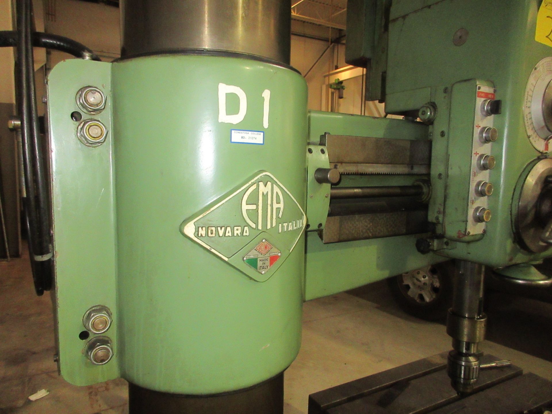 EMA RADIAL ARM DRILL, 4' ARM W/ BOX TABLE - Image 5 of 5