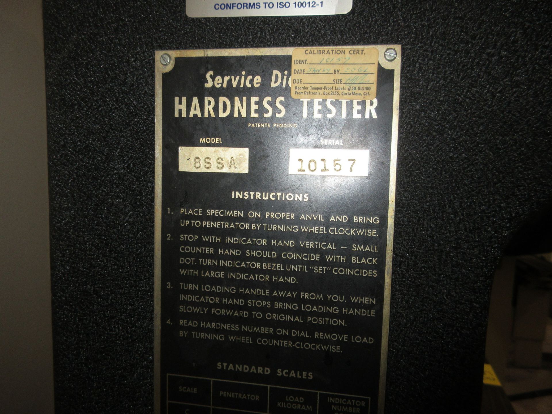 ROCKWELL 855A HARDNESS TESTER - Image 6 of 9