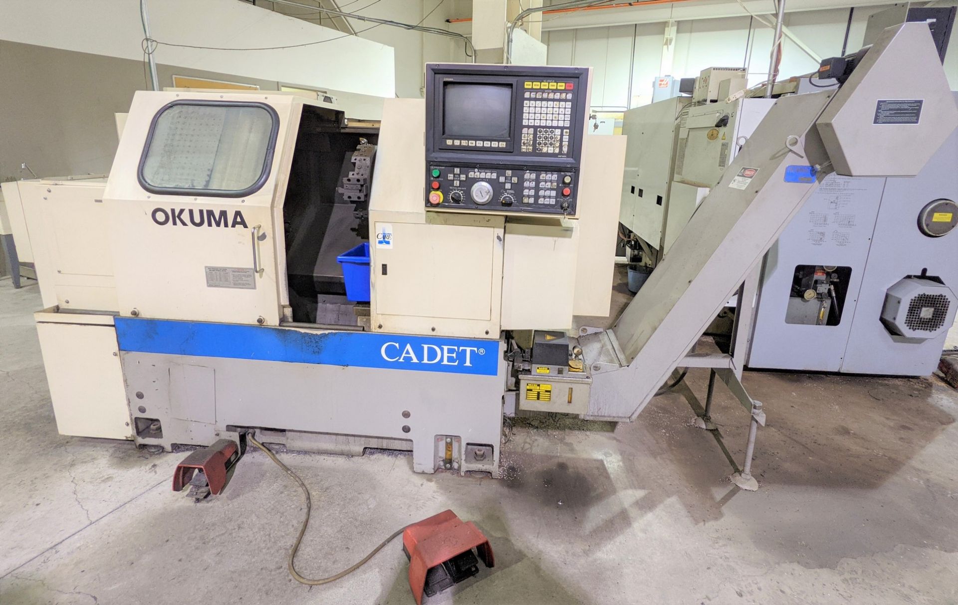 OKUMA CADET LNC8 CNC LATHE, S/N D284, CNC CONTROL, 9” 3-JAW CHUCK, 12-STATION TURRET, TAILSTOCK, - Image 3 of 19