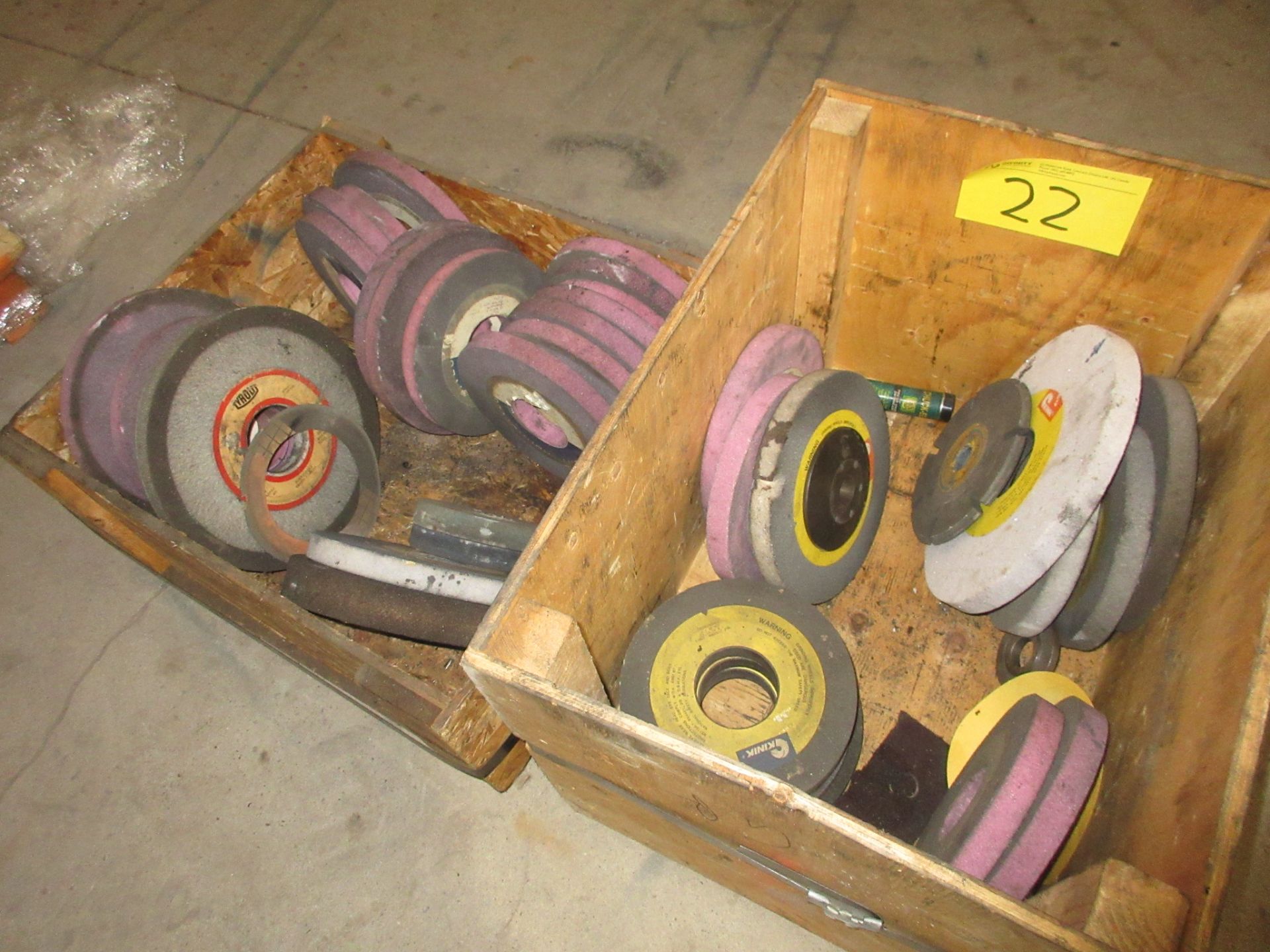 CRATE OF GRINDING WHEELS