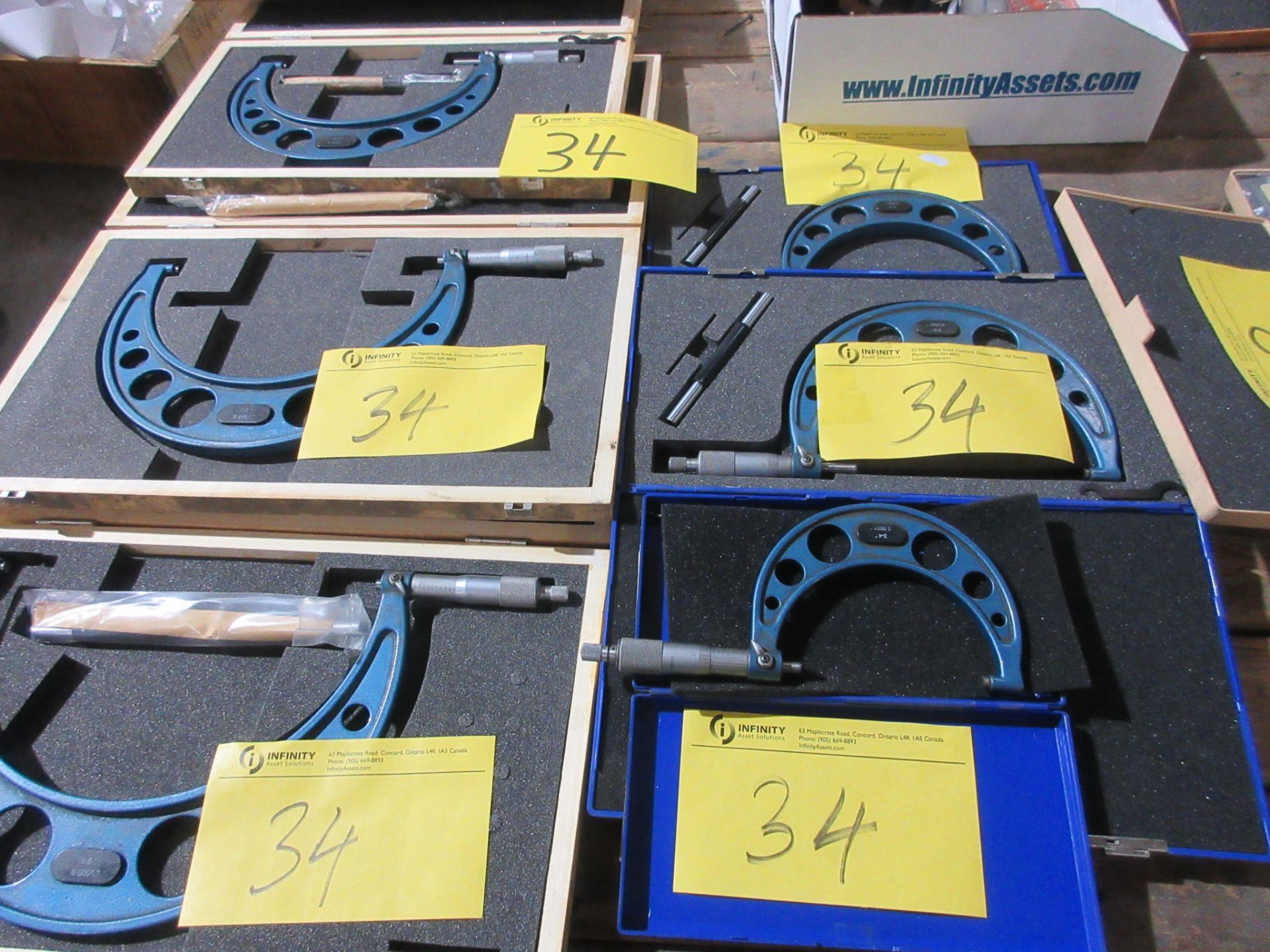 LOT OF (7) FOWLER MICROMETERS IN CASES (9-10", 8-9", 7-8", 6-7", 5-6", 4-5", 3-4") - Image 4 of 4
