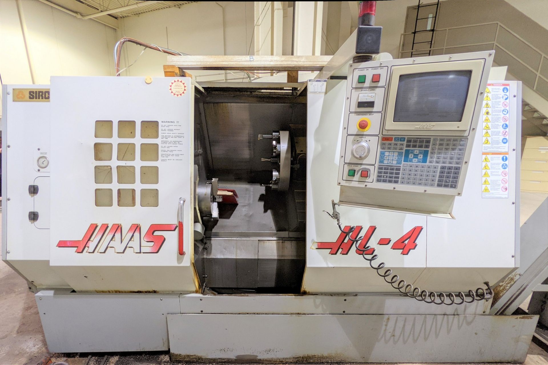 HAAS HL4 CNC LATHE, S/N 61664, CNC CONTROL, 10” 3-JAW CHUCK, TOOL PRESETTER, 12-STATION TURRET, - Image 5 of 21