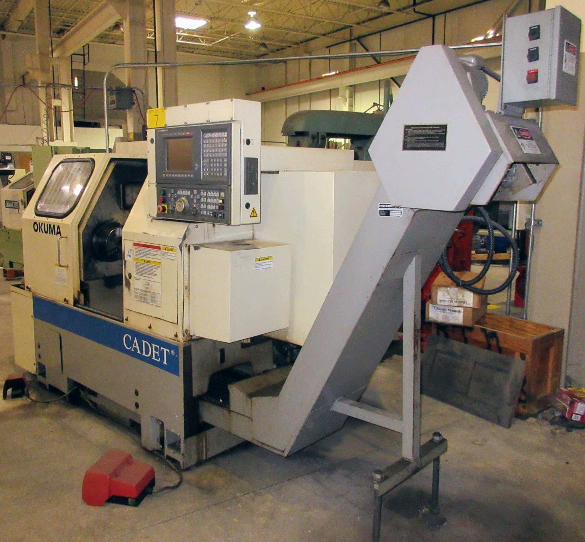 OKUMA CADET LNC8 CNC LATHE, S/N D976, OKUMA OSP700L CNC CONTROL, 9” 3-JAW CHUCK, 12-STATION - Image 14 of 22