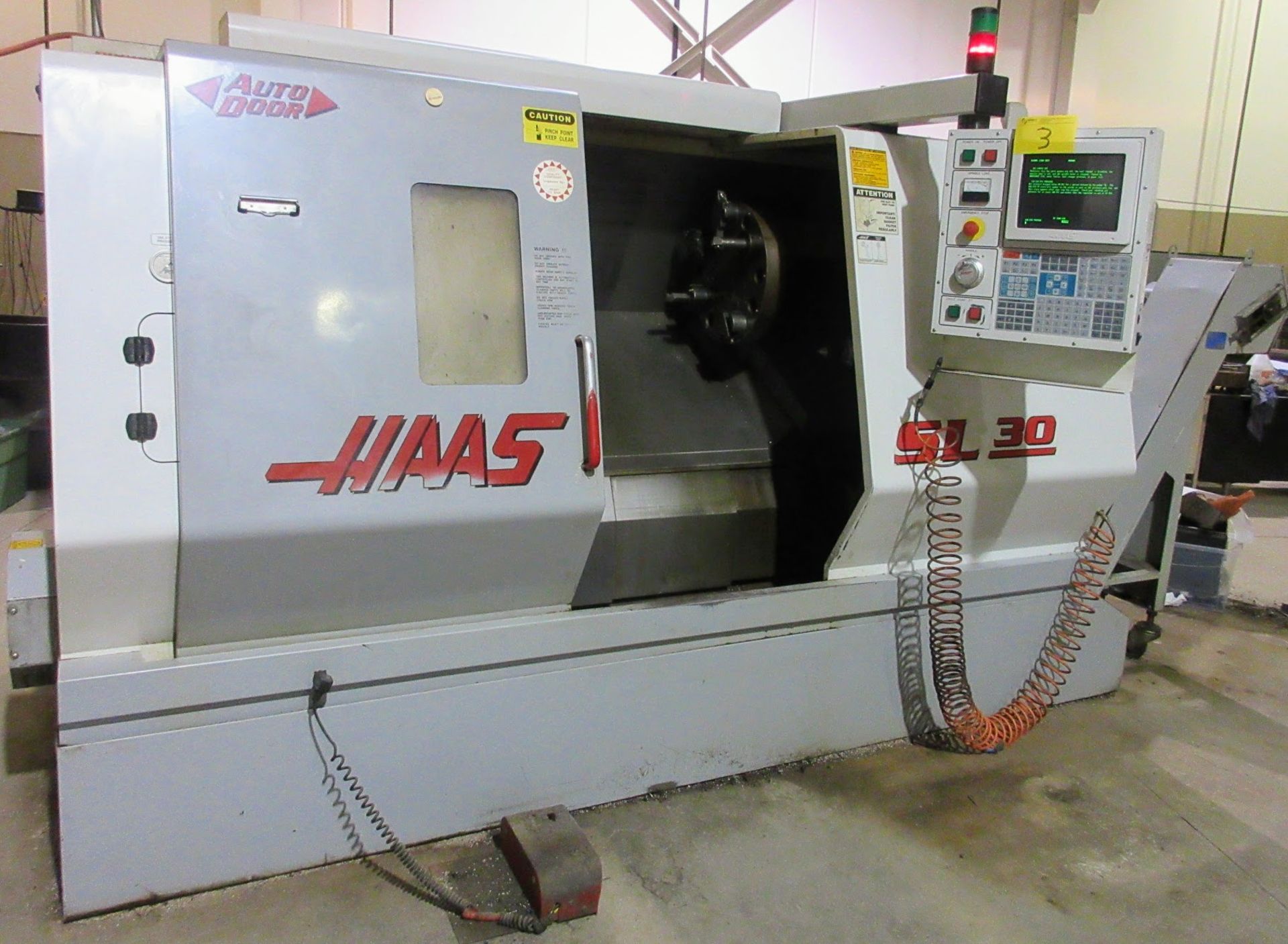 2000 HAAS SL-30T CNC LATHE, S/N 62806, CNC CONTROL, 10” 3-JAW CHUCK, TOOL PRESETTER, 12-STATION - Image 2 of 23