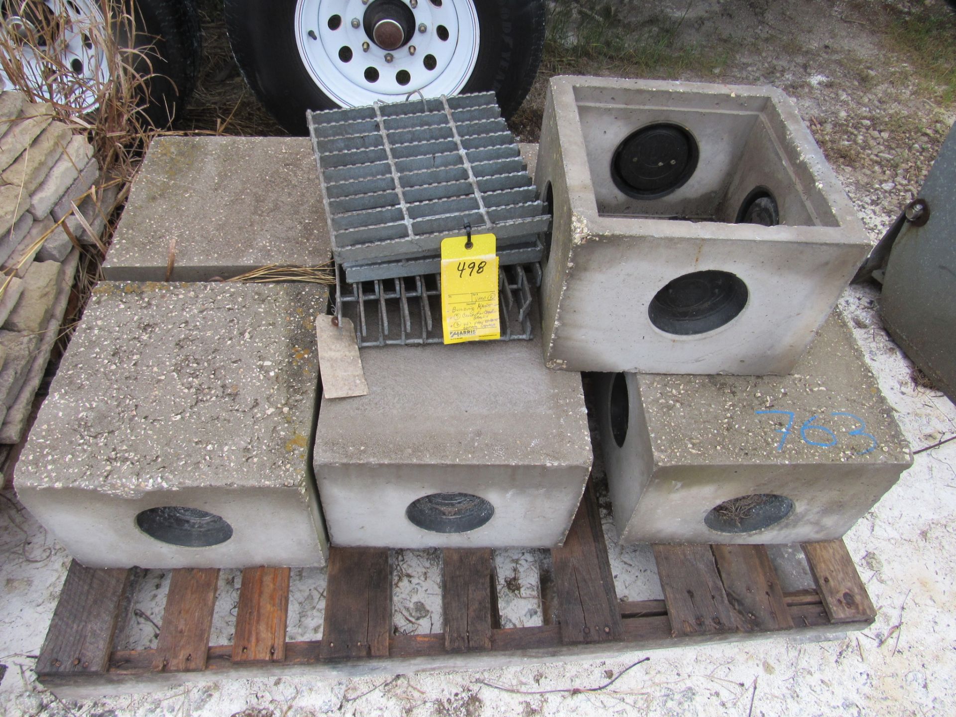 Building Maintenance: (7) Concrete Catch Basins, (2) 48" Fan Exhaust Safety Covers - Image 3 of 4