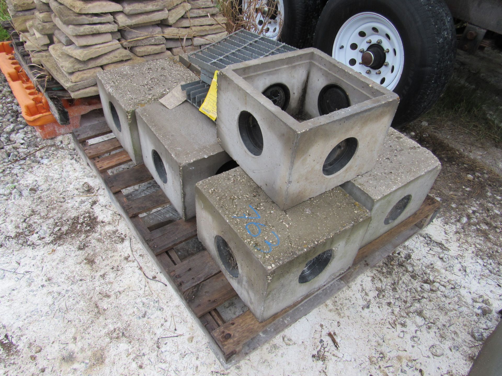 Building Maintenance: (7) Concrete Catch Basins, (2) 48" Fan Exhaust Safety Covers - Image 4 of 4