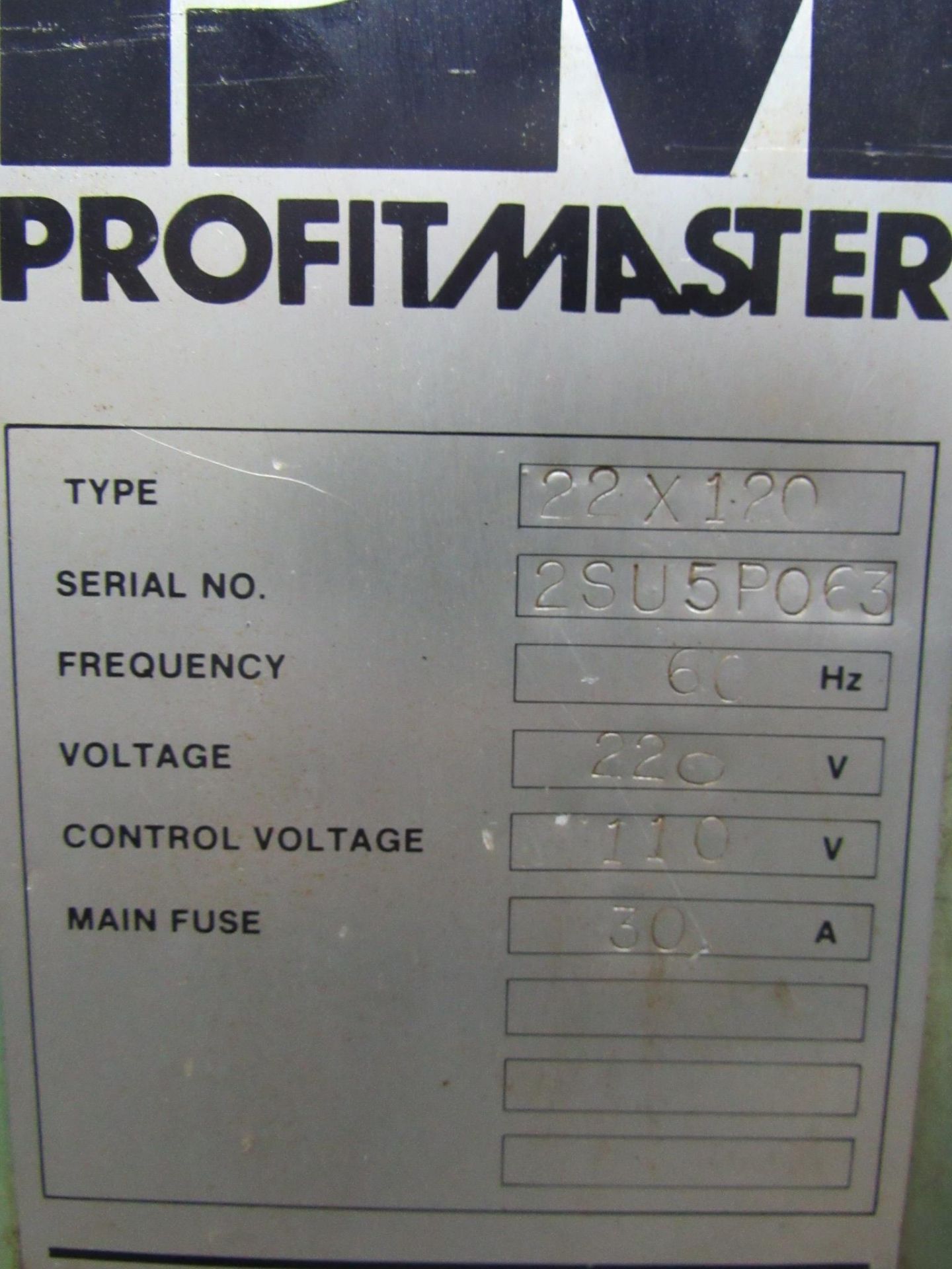 22" x 120" Profitmaster Model 15 Gap Bed Engine Lathe - Image 4 of 9