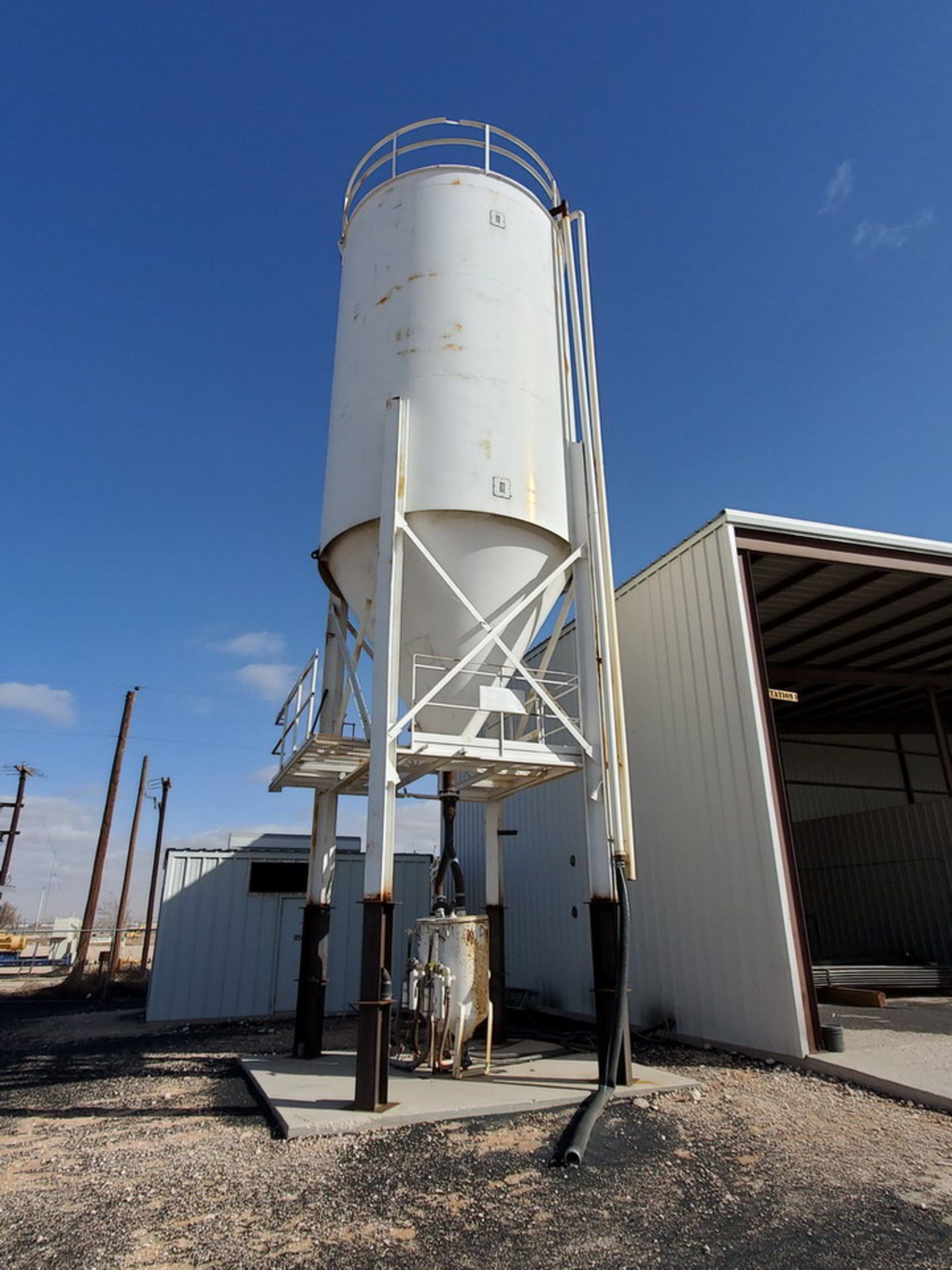 Sandblast Hopper 12' x 11' x 40-45'H Approx.; NO Tag; W/ (2) Sandblasts Pots, 150psi@250F, -20F@ - Image 2 of 12