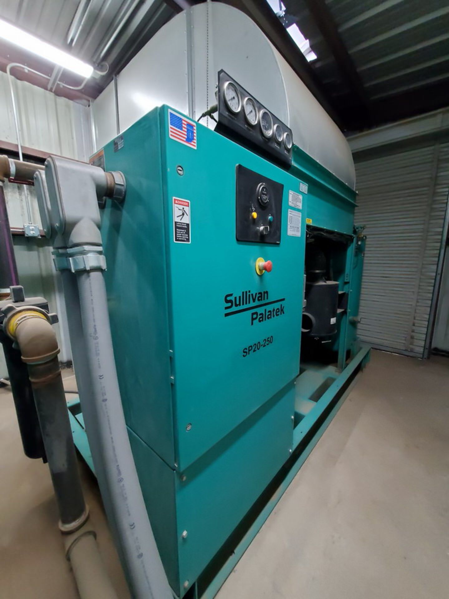 Sullivan Palatek SP20-250 Air Compressor 460V, 3PH, 60HZ, 250HP, 315/(13.8)A; 2,865hrs - Image 4 of 15