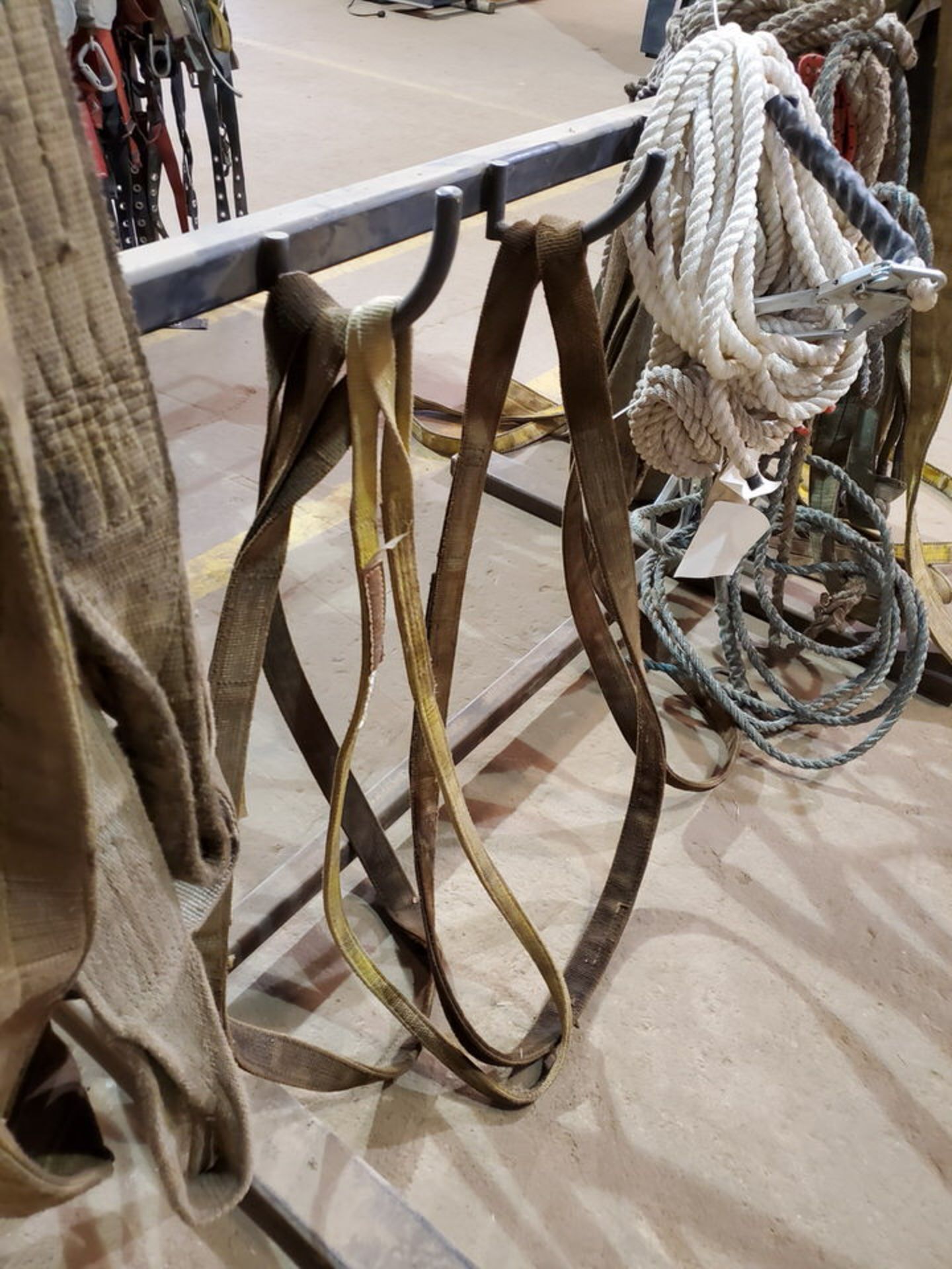 Assorted Lifting Poly Slings, Rope W/ Rack - Image 4 of 7