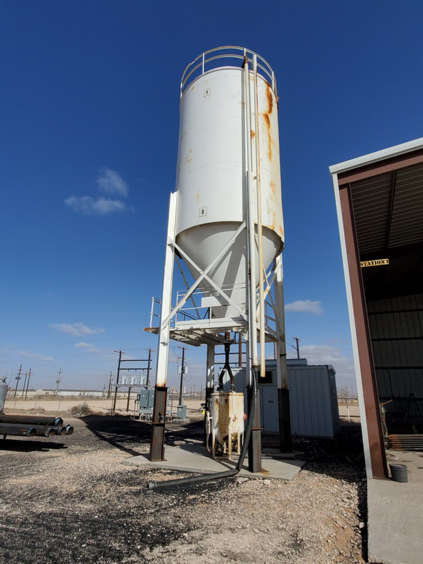 Sandblast Hopper 12' x 11' x 40-45'H Approx.; NO Tag; W/ (2) Sandblasts Pots, 150psi@250F, -20F@ - Image 3 of 12