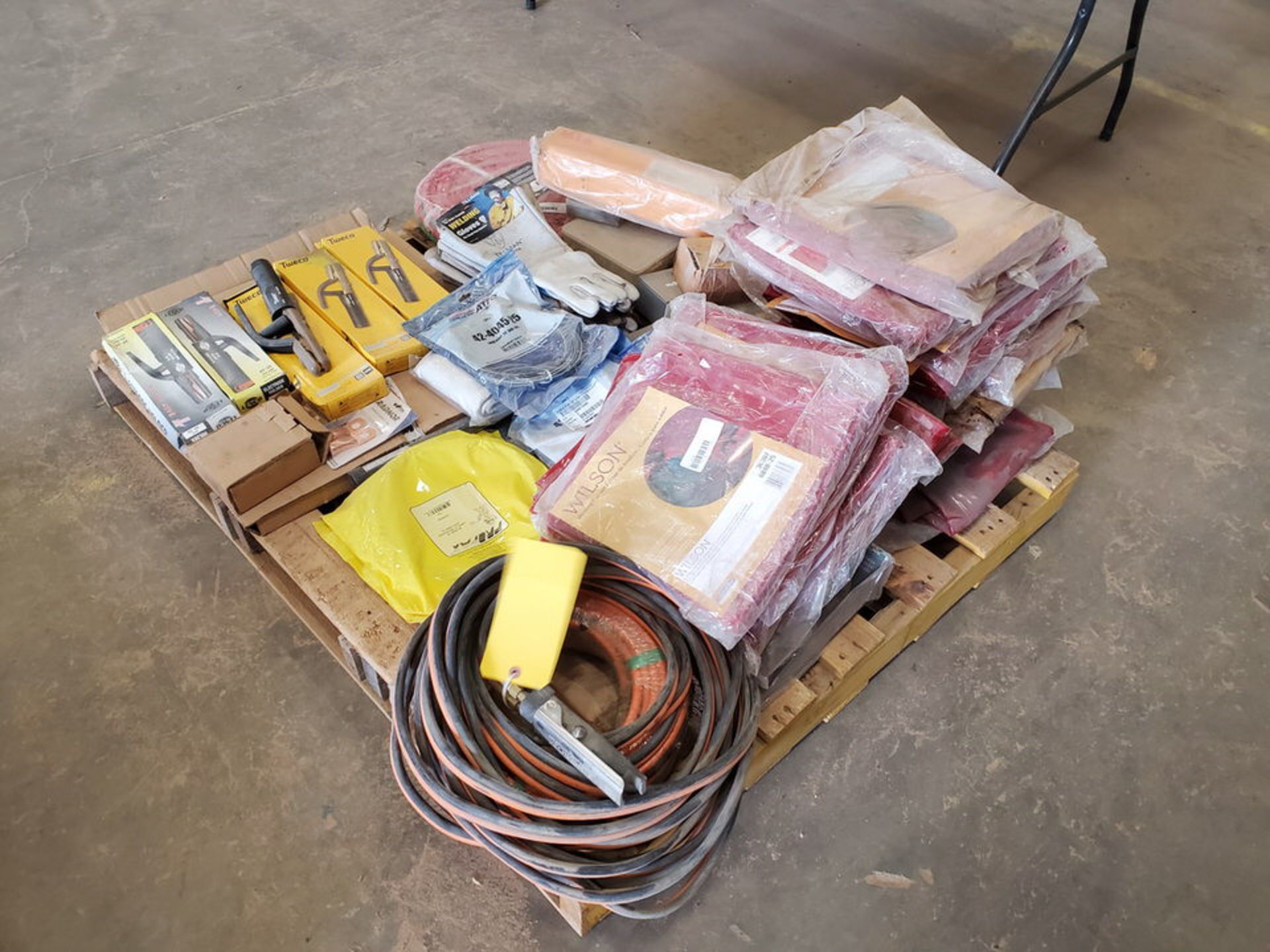 Assorted Welding Material To Include But Not Limited To: Electrode Holders, Gloves, Hoses, Rods, - Image 2 of 12