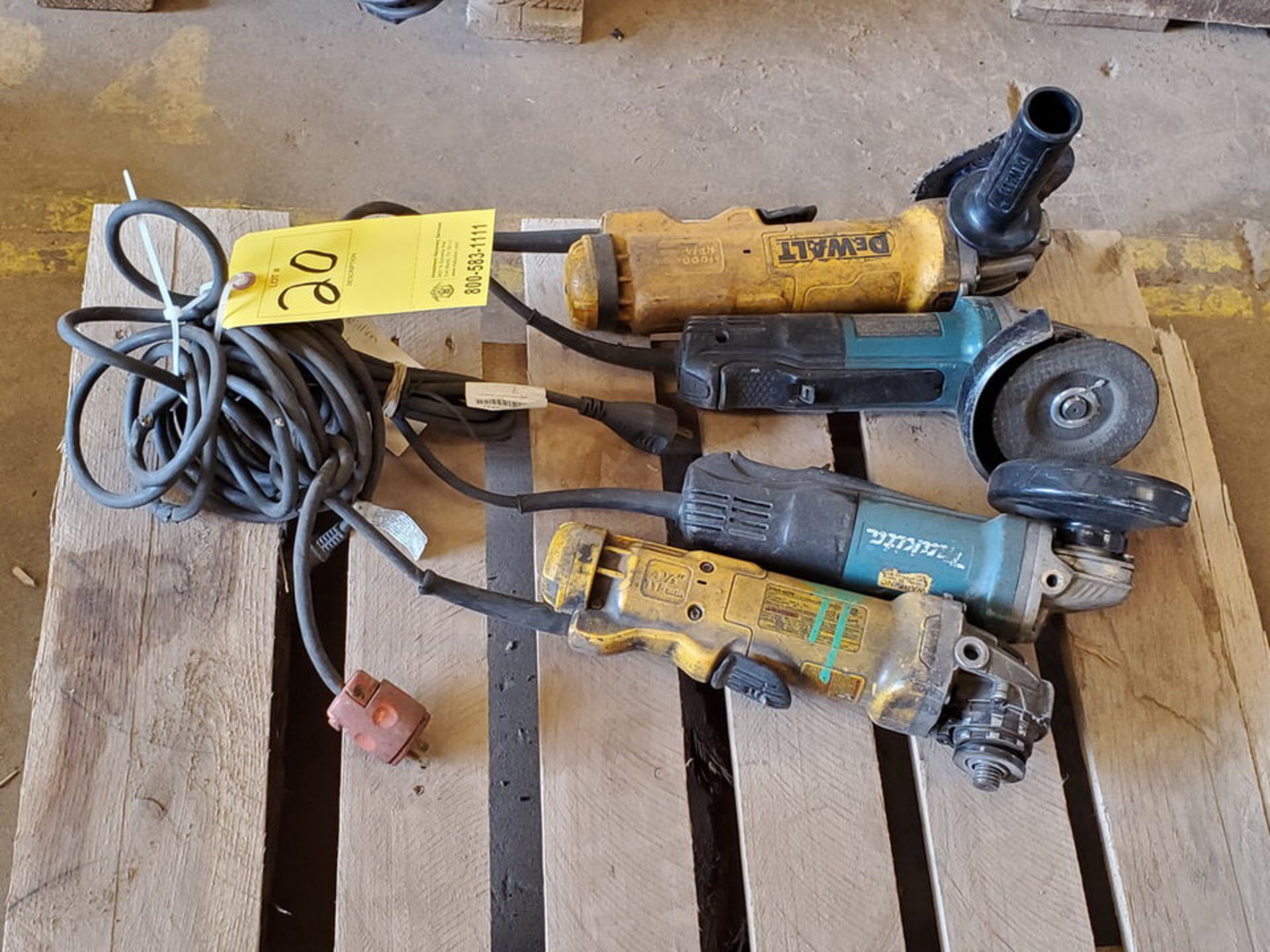 Dewalt & Makita Angle Grinders (2) 4-1/2" & (2) 5"; 120V, 12A - Image 3 of 4