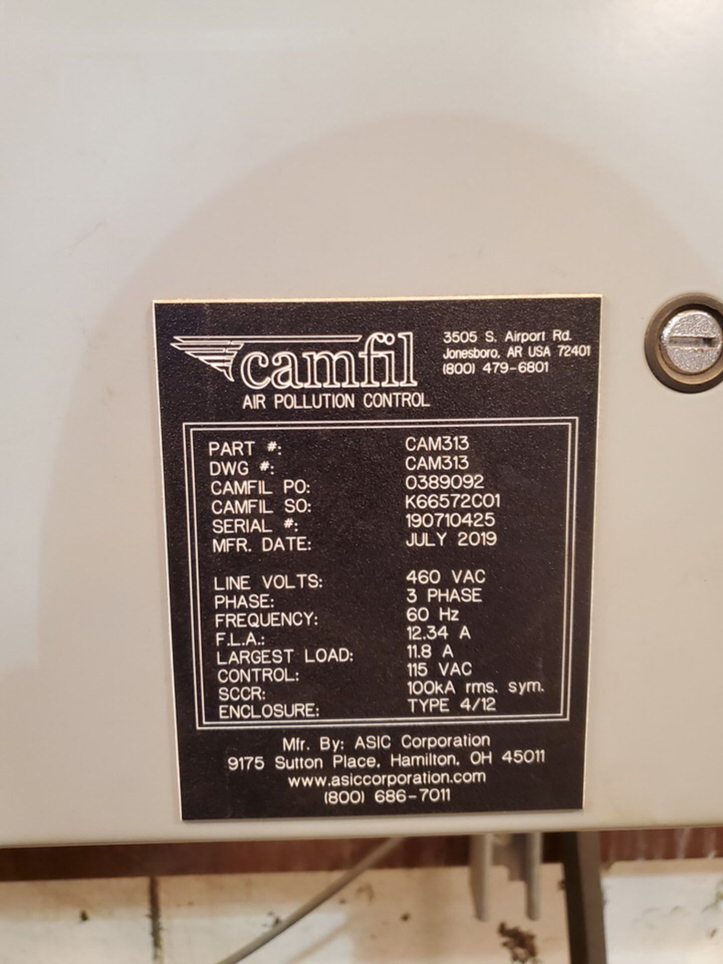 2019 Camfil GSX8 Dust Collector 3,380CFM - Image 8 of 8