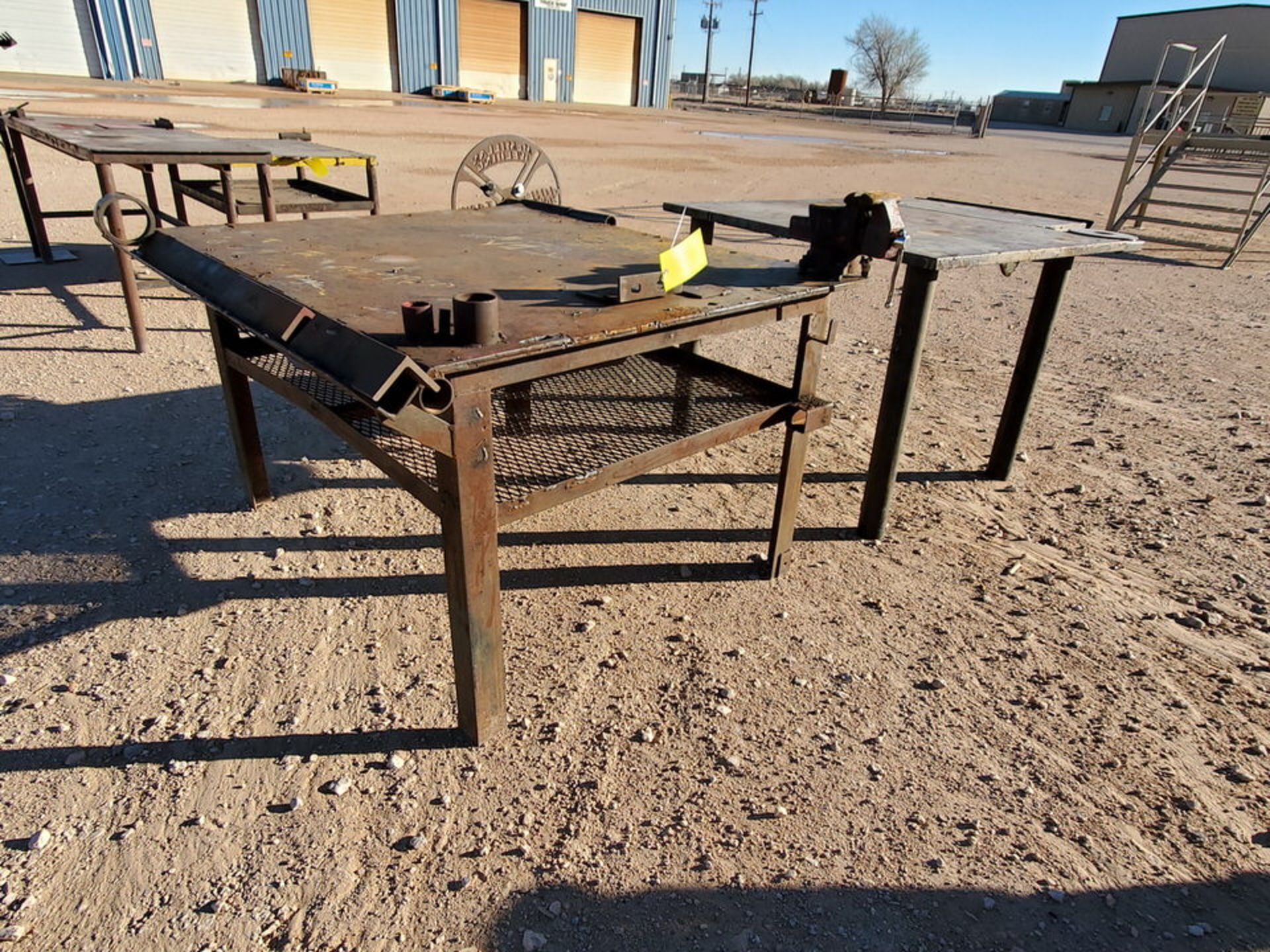 (2) Stl Welding Tables (1) 60" x 54" x 34"H, W/ 5" Vise; (1) 48" x 61-1/2" x 36"H