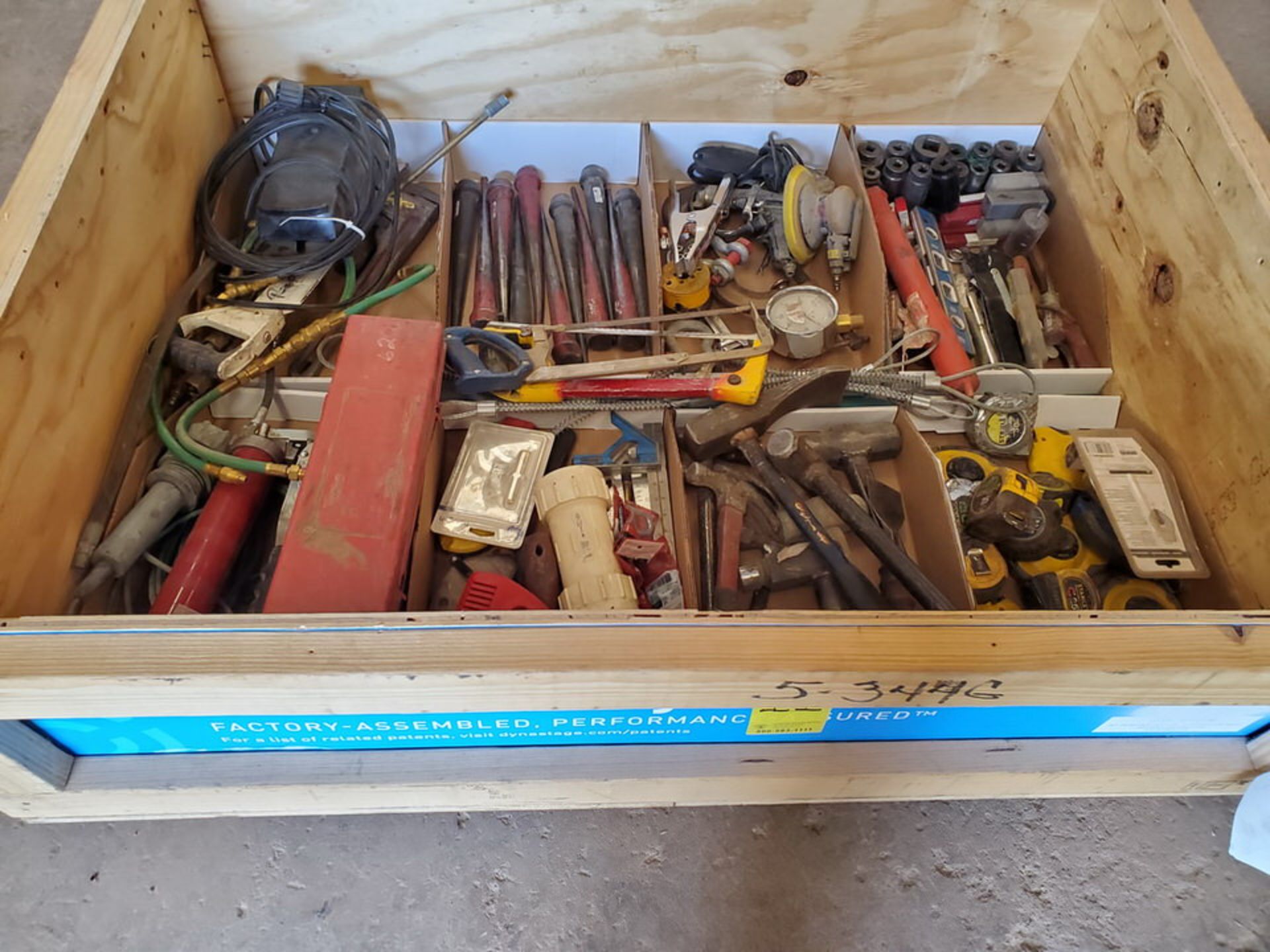 Assorted. Tooling To Include But Not Limited To: Sockets, Miller Foot Pedal, Hand Saws, Hammers,