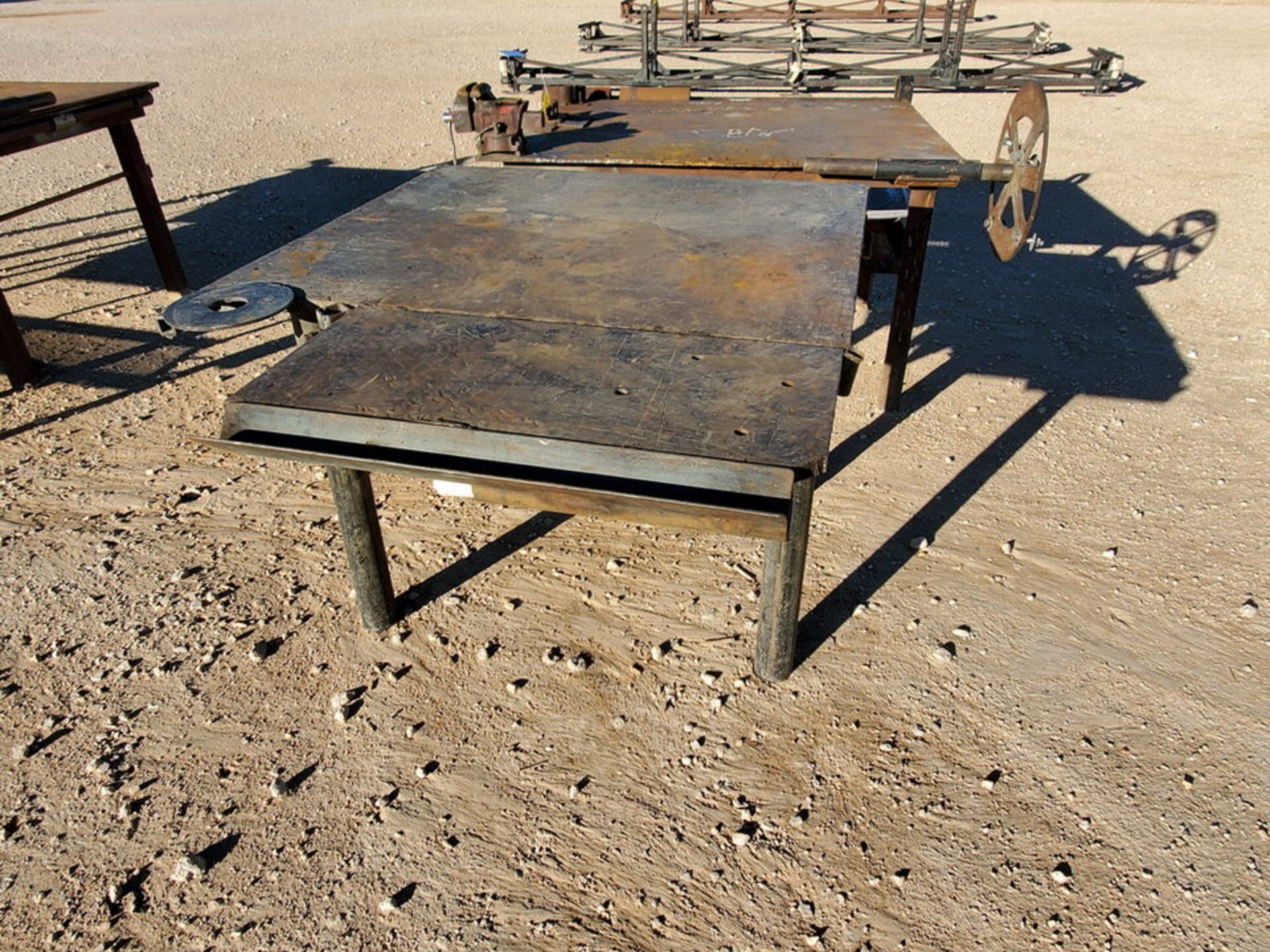 (2) Stl Welding Tables (1) 60" x 54" x 34"H, W/ 5" Vise; (1) 48" x 61-1/2" x 36"H - Image 5 of 8