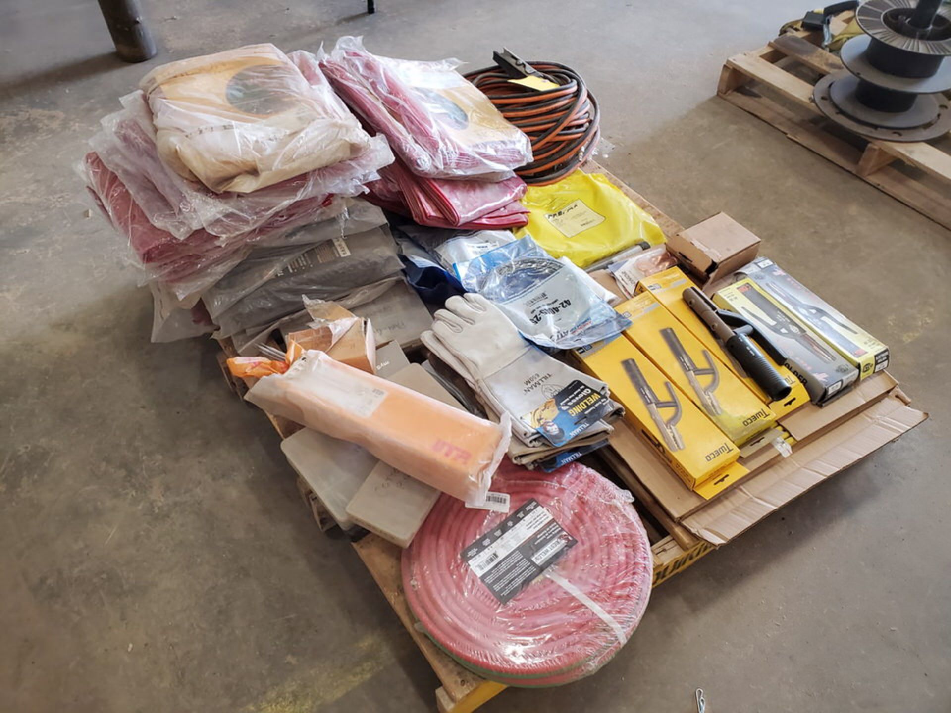 Assorted Welding Material To Include But Not Limited To: Electrode Holders, Gloves, Hoses, Rods, - Image 4 of 12