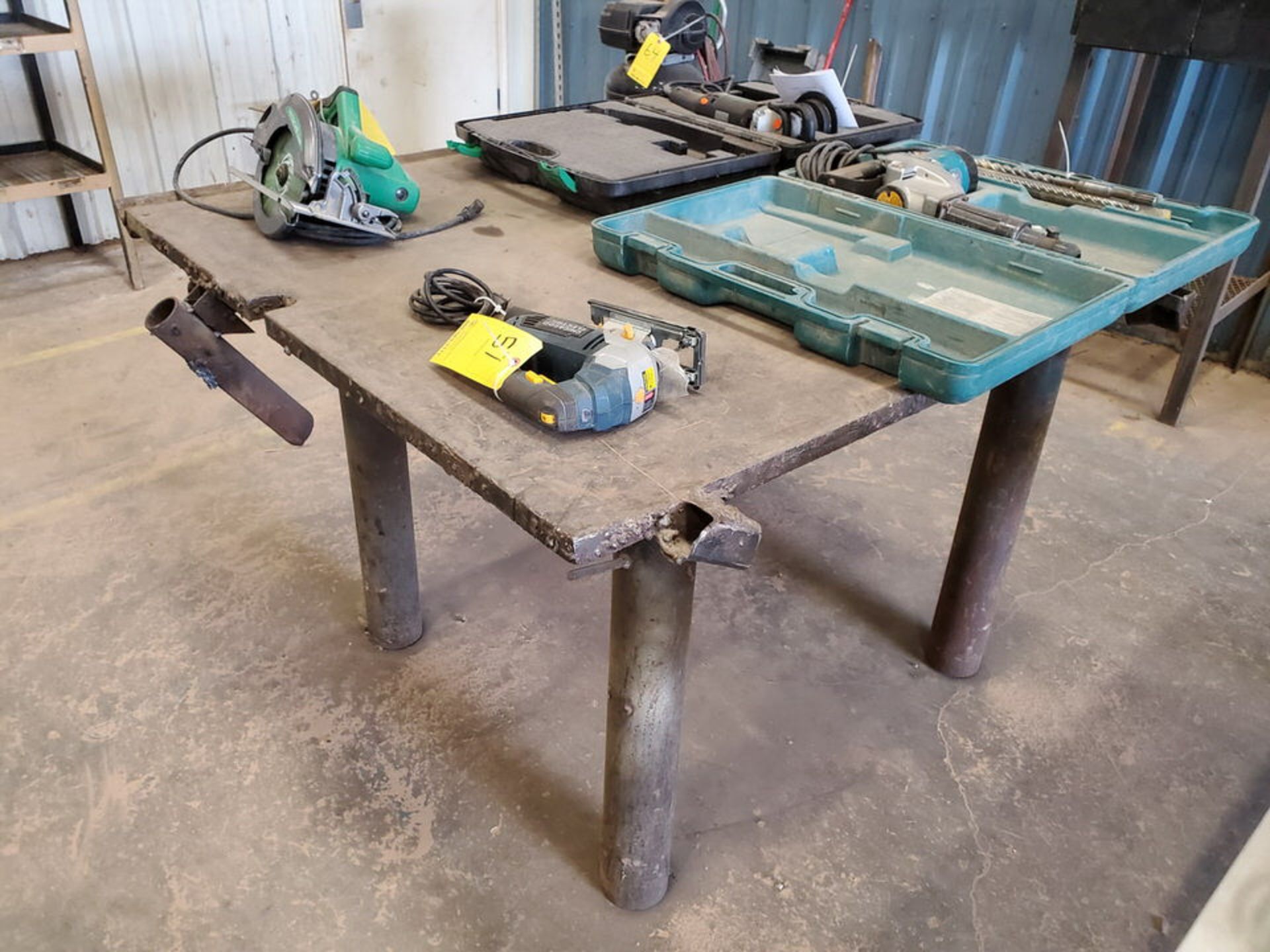 (2) Stl Welding Tables (1) 72" x 72" x 37'H; (1) 51" x 54" x 37"H - Image 5 of 8