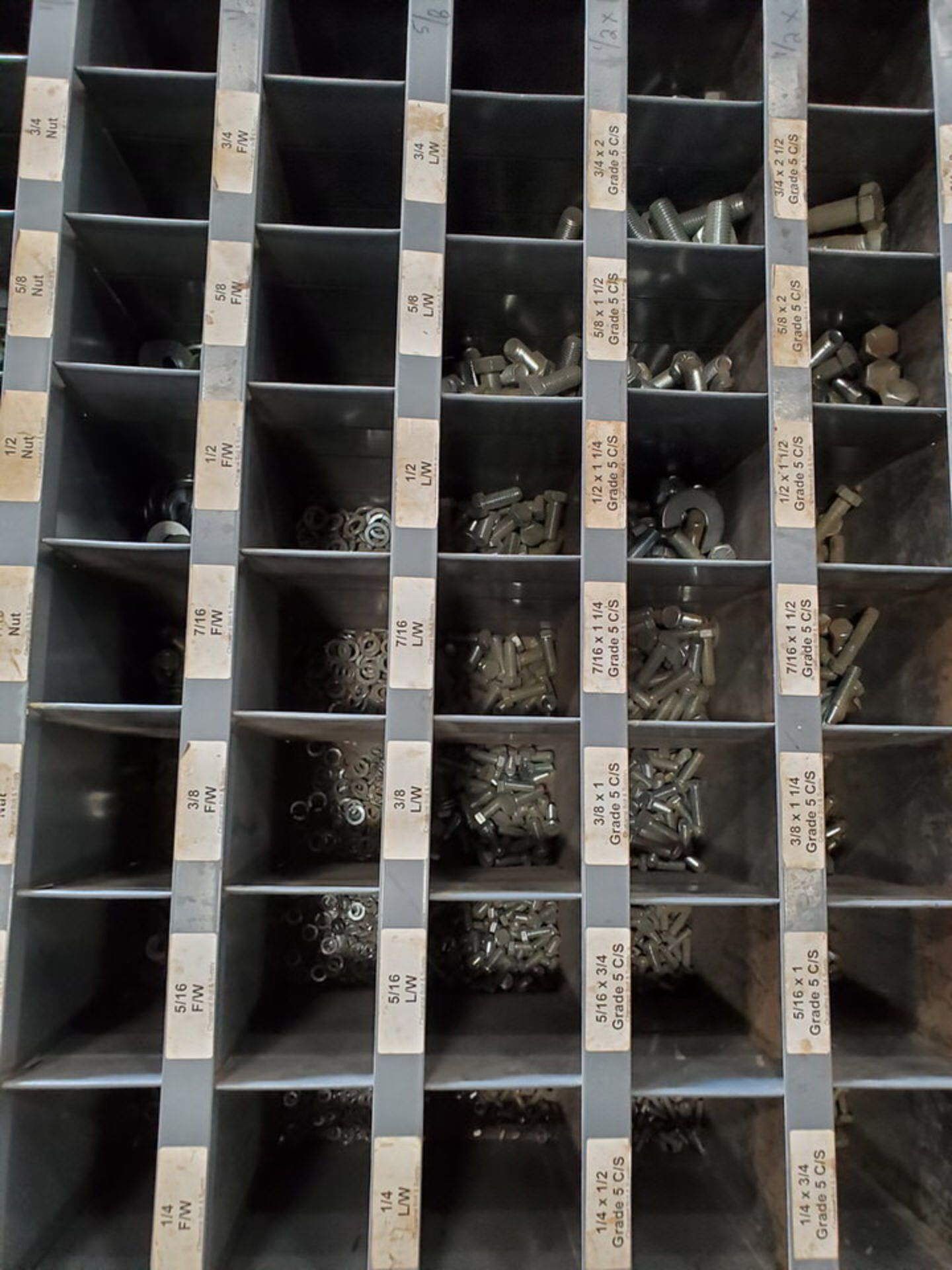 (2) Parts Bins To Include But Not Limited To: Nuts, Bolts, Washers, etc. Size Range: 1/4"-4" - Image 11 of 15