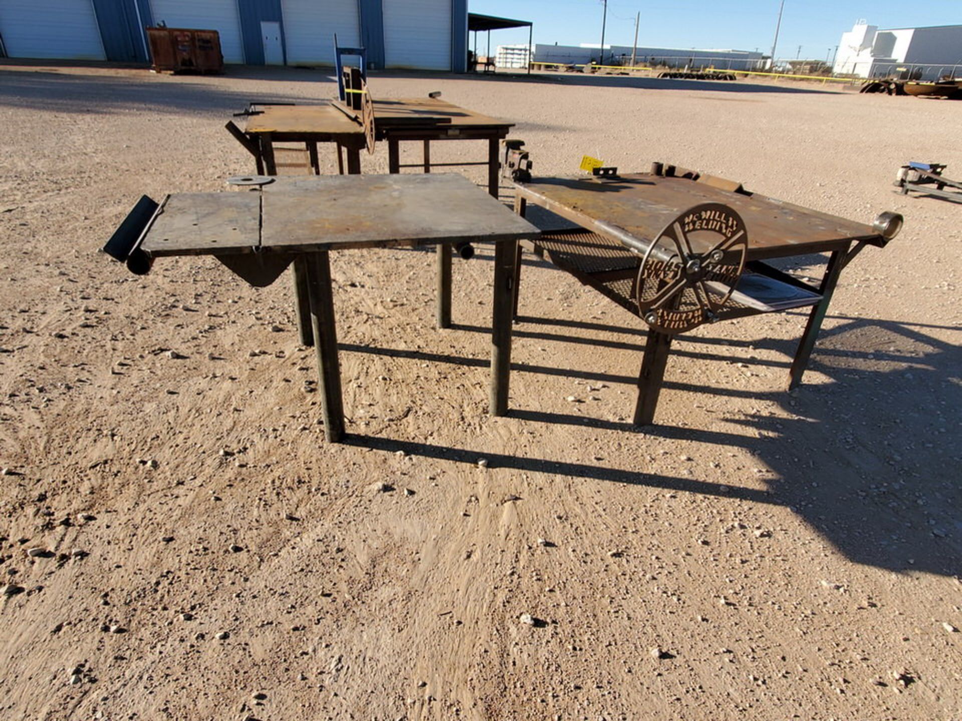 (2) Stl Welding Tables (1) 60" x 54" x 34"H, W/ 5" Vise; (1) 48" x 61-1/2" x 36"H - Image 4 of 8