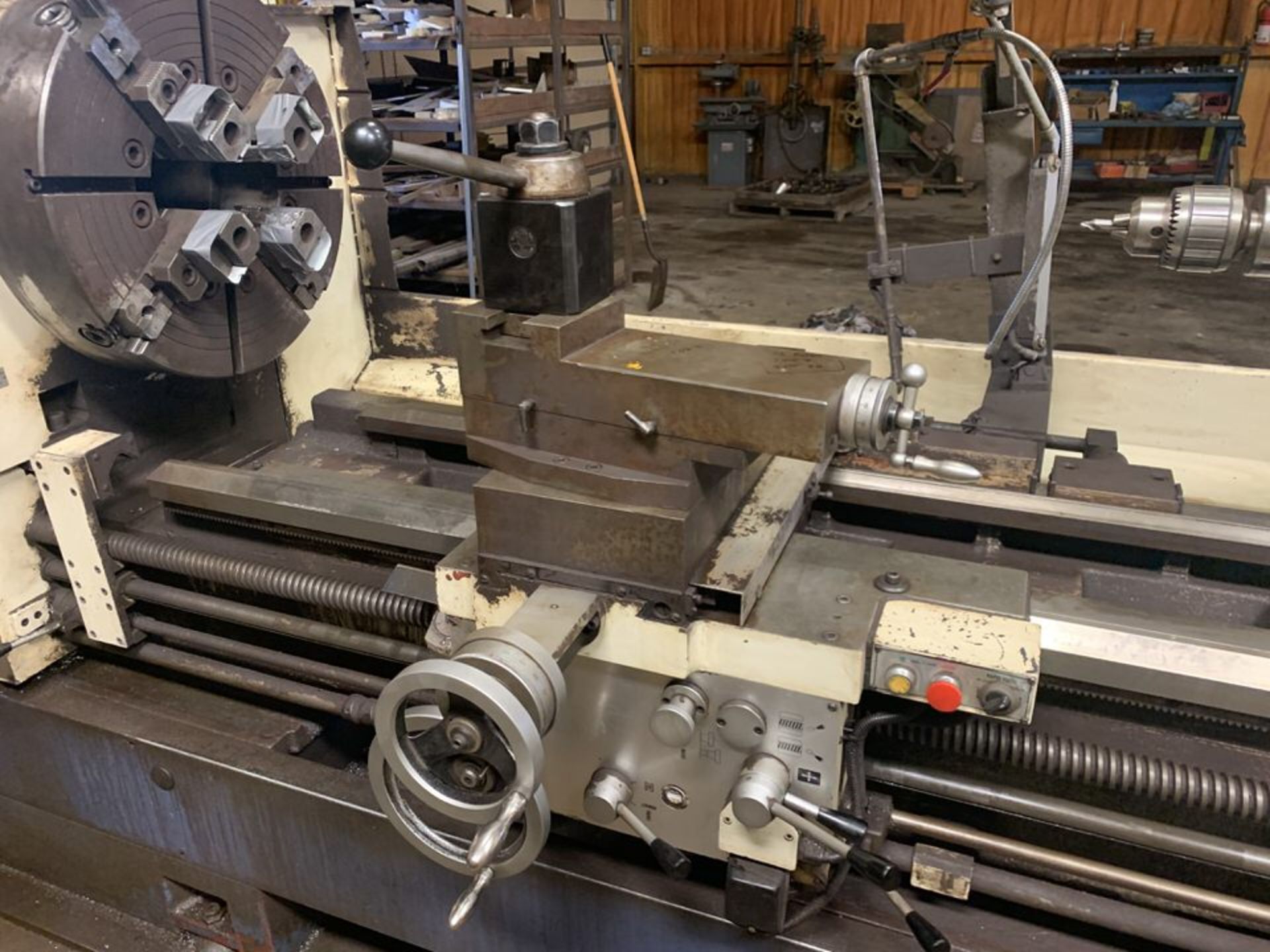 SUMMIT ENGINE LATHE, MDL: 33X9X160, APPROX 24" SWING X 160" CENTERS, - Image 7 of 11