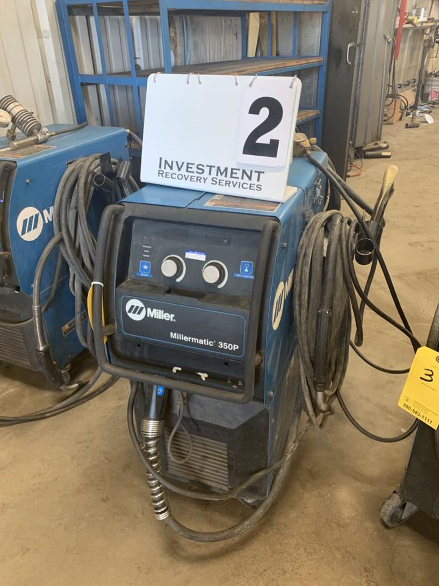 MILLER MILLERMATIC 350 P MIG WELDER W/ CART