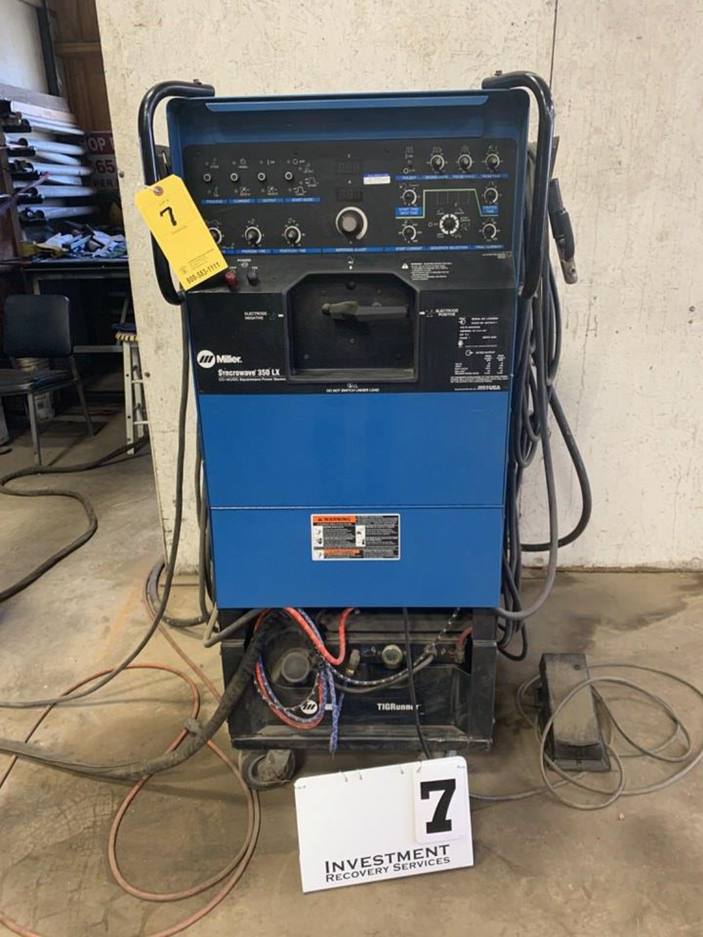 MILLER SYNCROWAVE 350LX TIG WELDER W/ CART