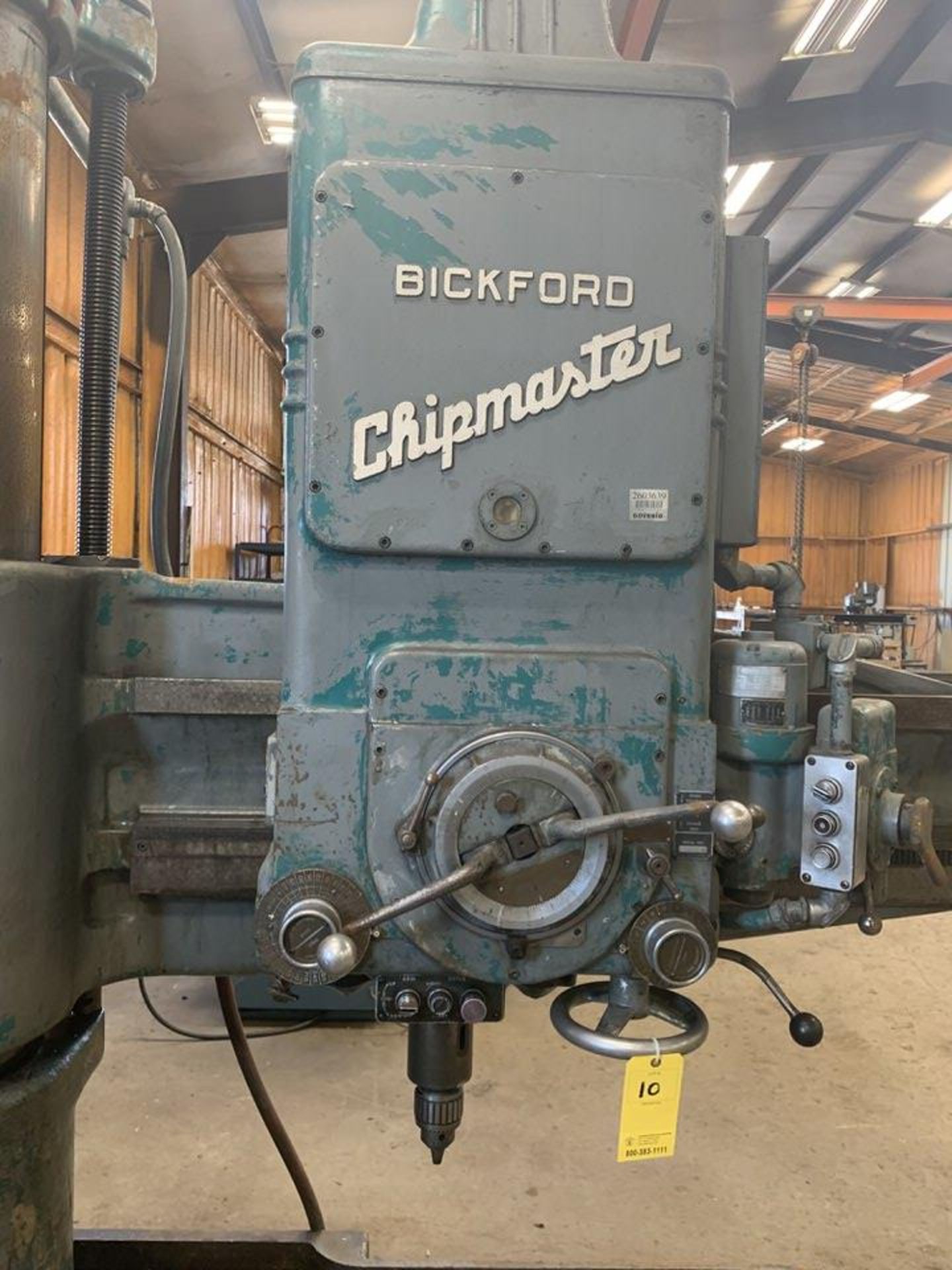 BICKFORD CHIPMASTER RADIAL ARM DRILL, TYPE 935, 4' ARM, 13" COLUMN - Image 2 of 4