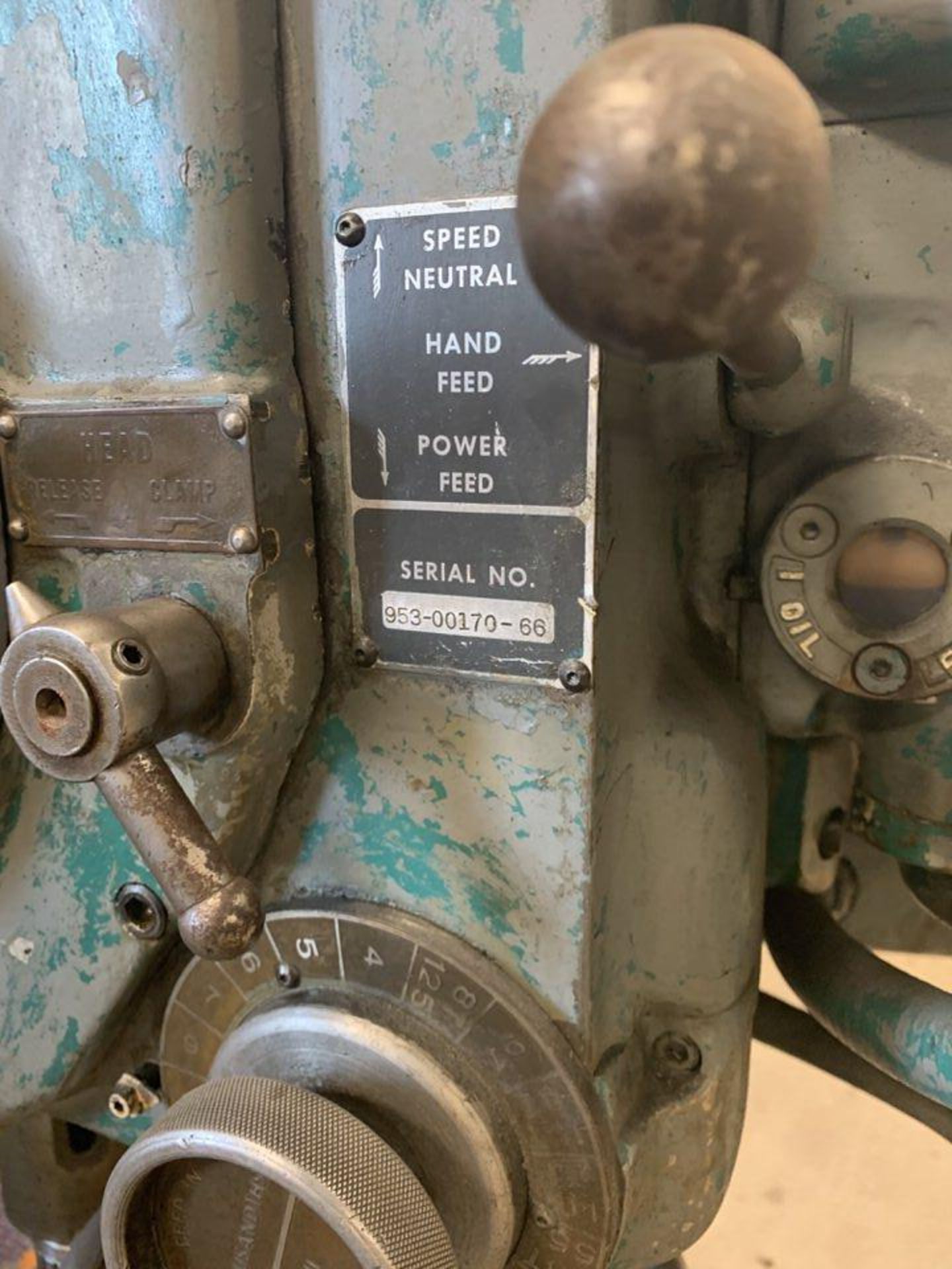 BICKFORD CHIPMASTER RADIAL ARM DRILL, TYPE 935, 4' ARM, 13" COLUMN - Image 3 of 4