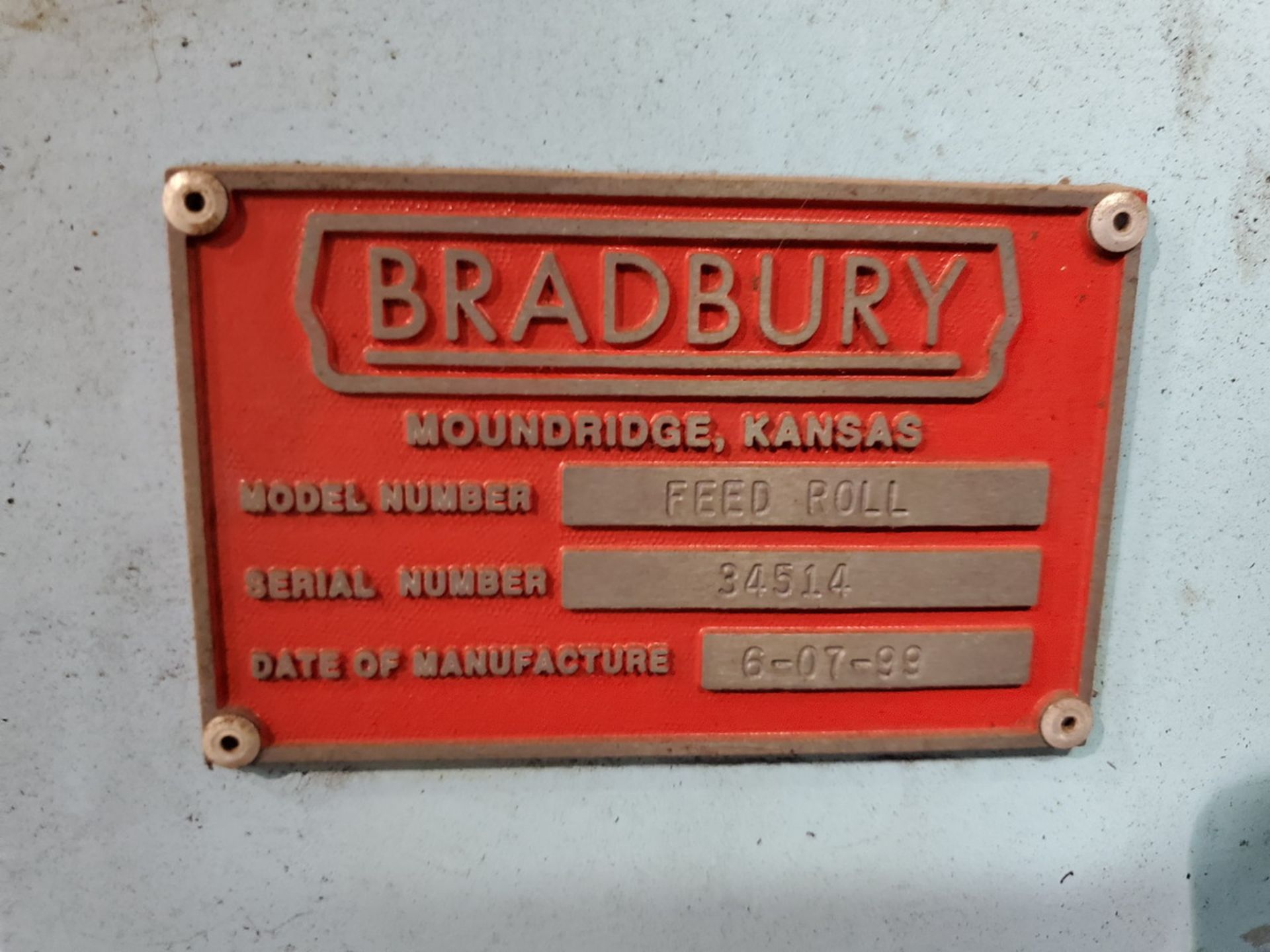 1999 Bradbury Feed Roll Roll Former (Location: 1804 Jack McKay Blvd, Ennis TX 75120) - Image 9 of 9