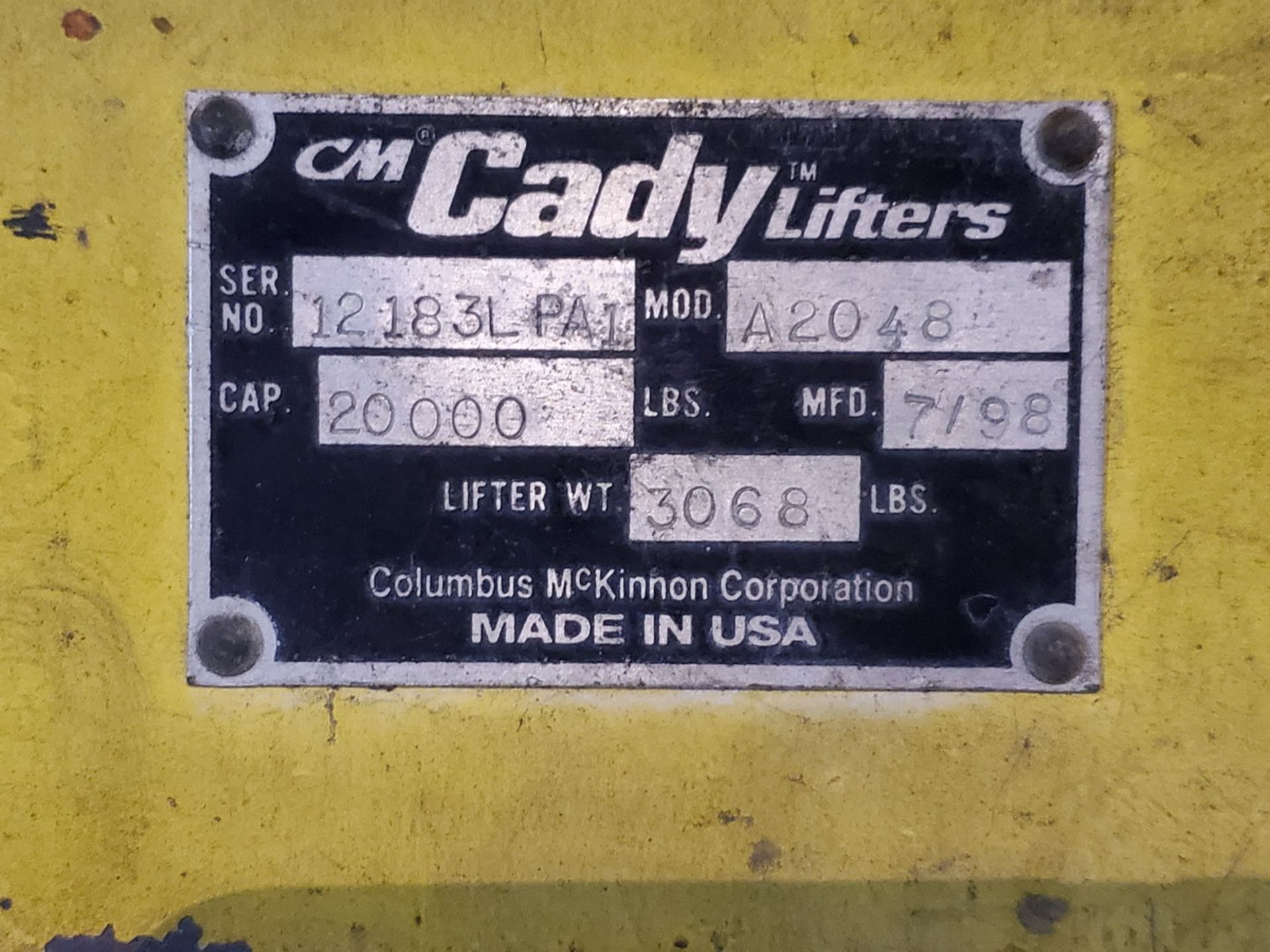 1998 CM Cady A2048 10 Ton Lifting C-Hook (Location: 1804 Jack McKay Blvd, Ennis TX 75120) - Image 6 of 6