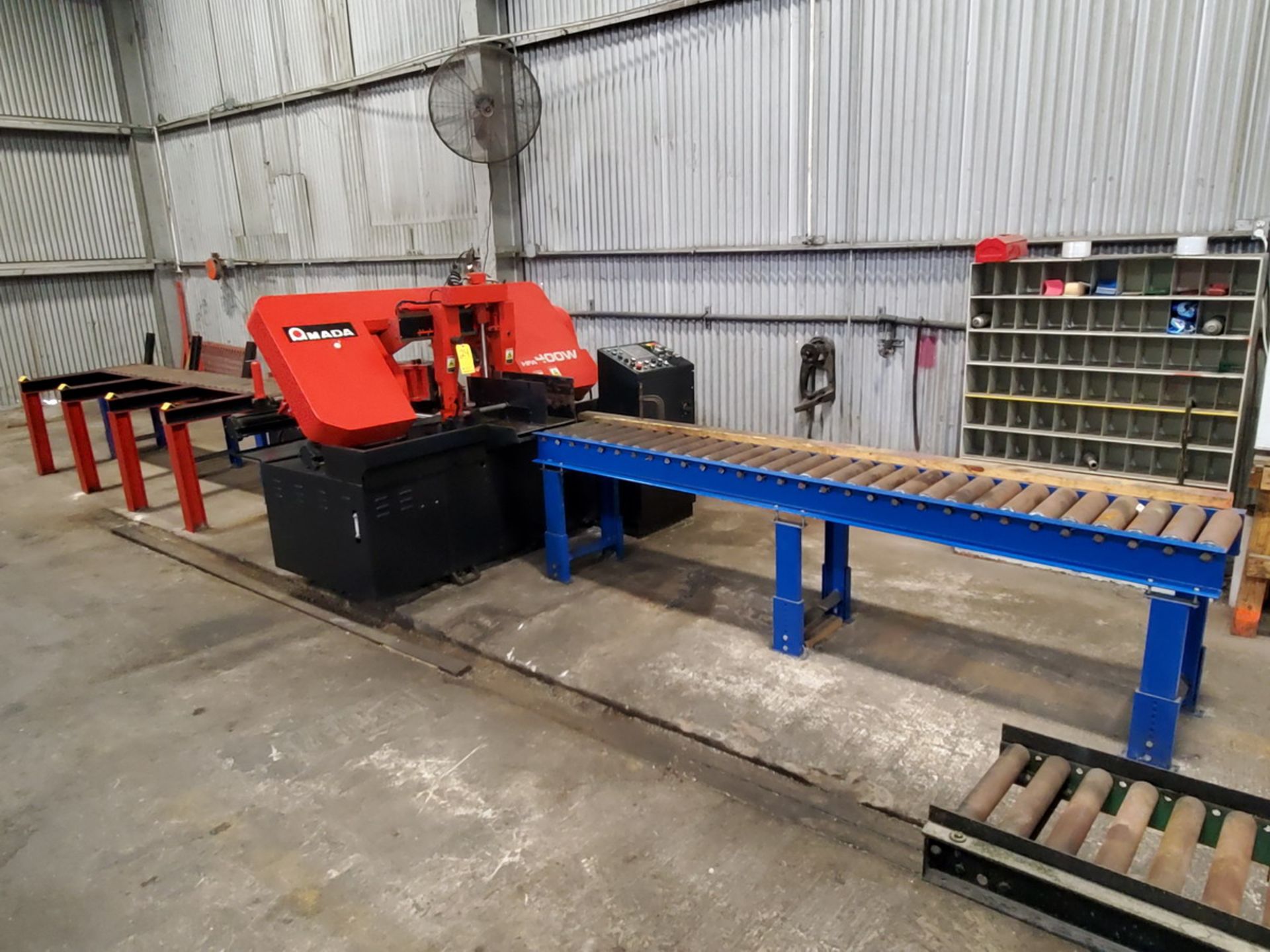 2018 Amada HFA 400W Horizontal Band Saw 230V, 3PH, 60HZ; Blade Length: 15'; Table Conveyor: 10' x - Image 3 of 17