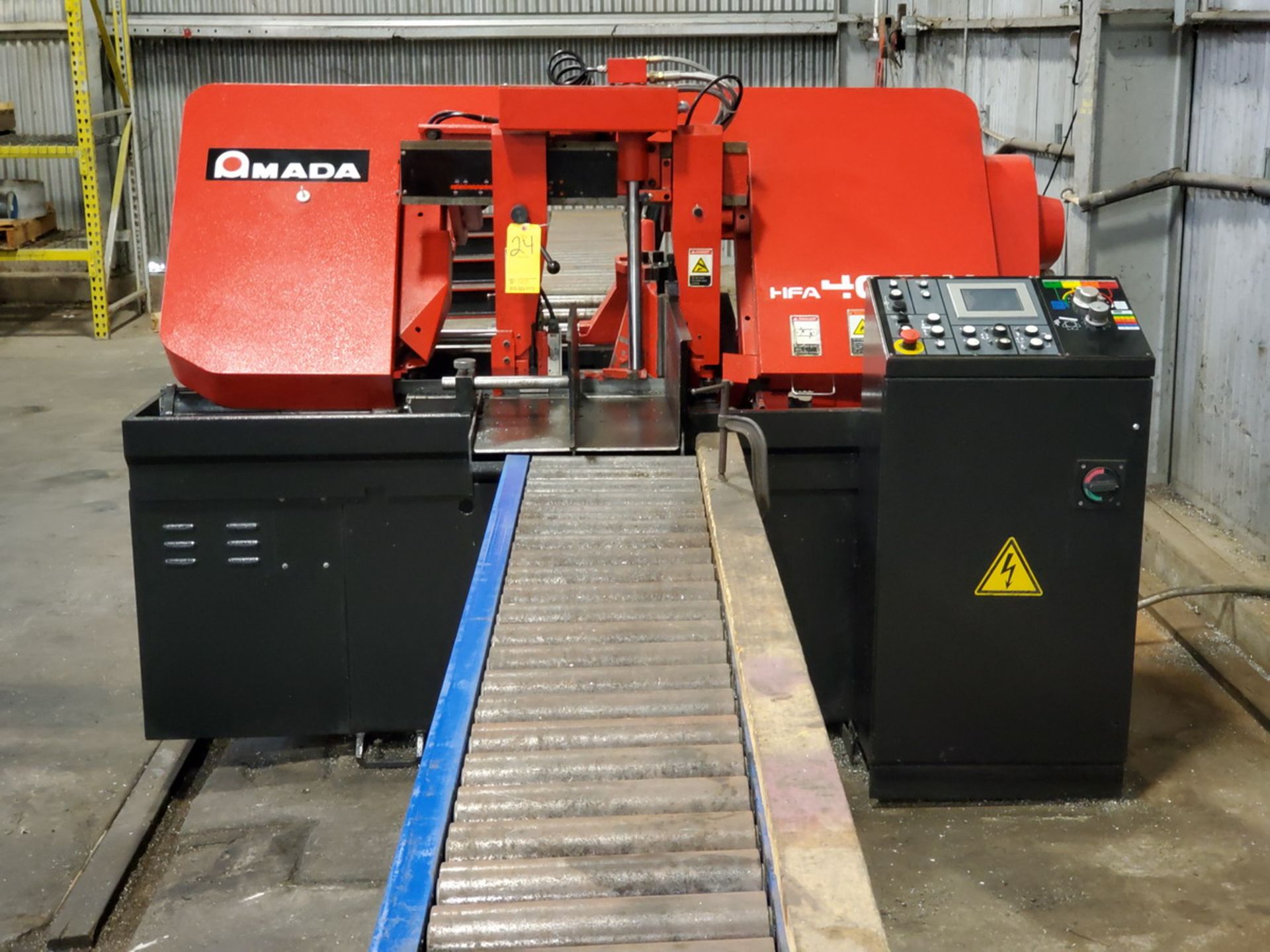 2018 Amada HFA 400W Horizontal Band Saw 230V, 3PH, 60HZ; Blade Length: 15'; Table Conveyor: 10' x - Image 2 of 17