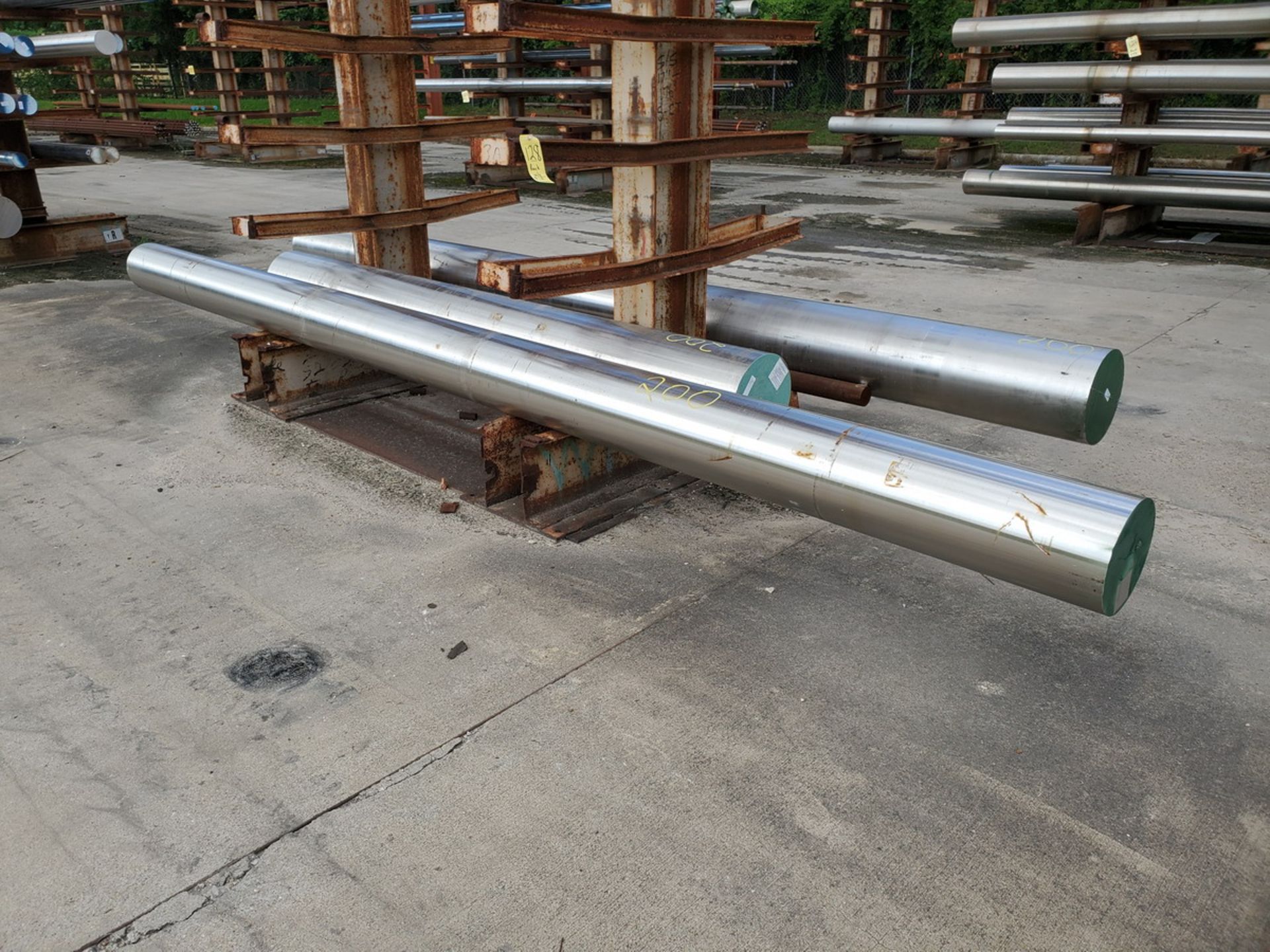 Raw Material Grade: (316L) Round Bar 5 Total: (1) 12" @ 190"L; (1) 12" @ 116"L; (1) 10-1/2" @ 188"