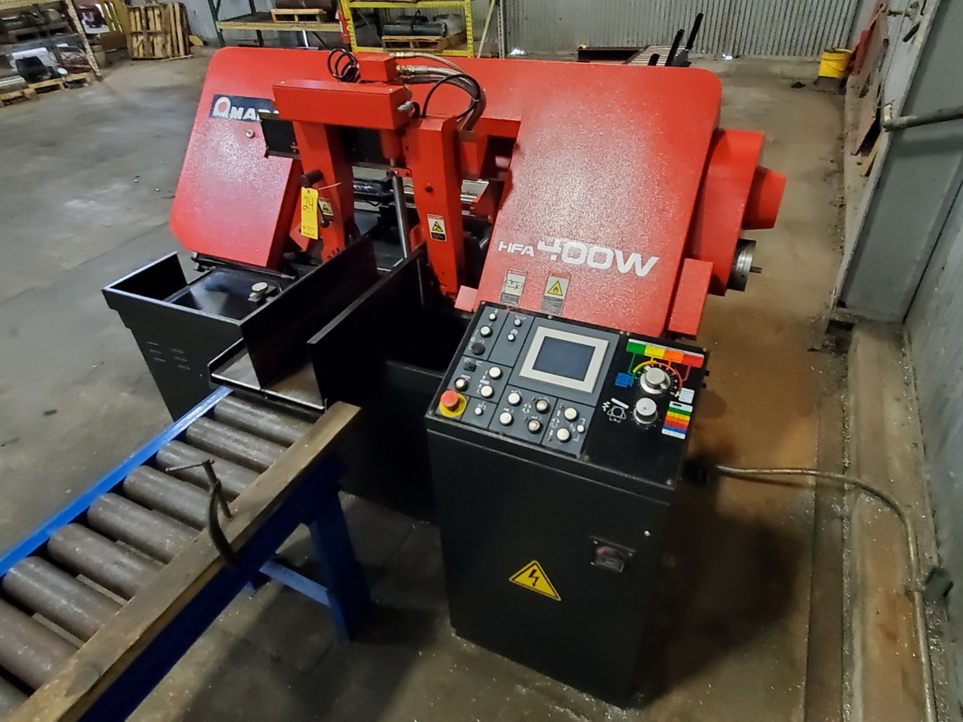 2018 Amada HFA 400W Horizontal Band Saw 230V, 3PH, 60HZ; Blade Length: 15'; Table Conveyor: 10' x - Image 9 of 17