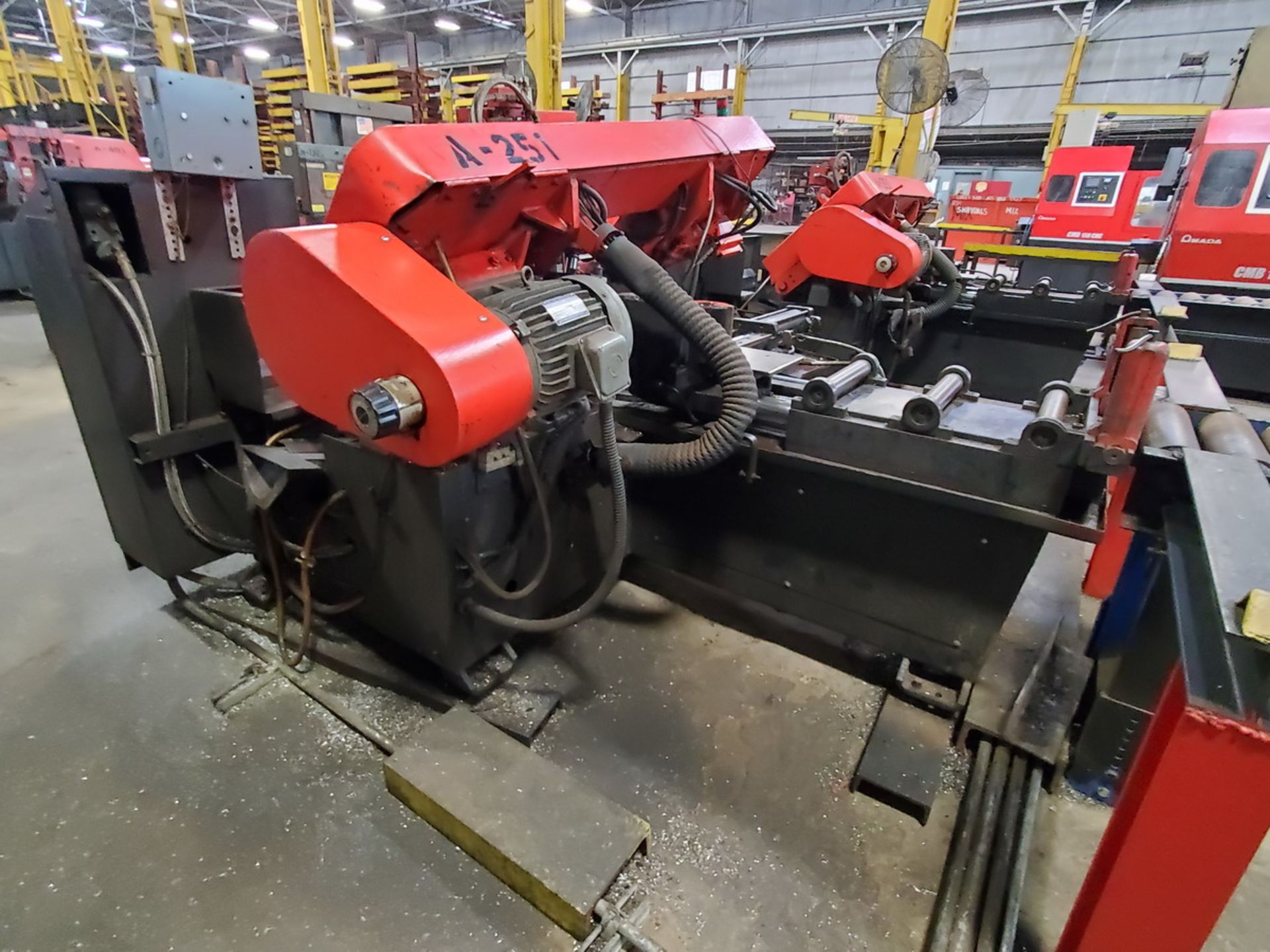 2013 Amada HFA 250W Horizontal Band Saw 230V, 3PH, 60HZ; Blade Length: 11'6"; Table Conveyor: 10' - Image 7 of 11